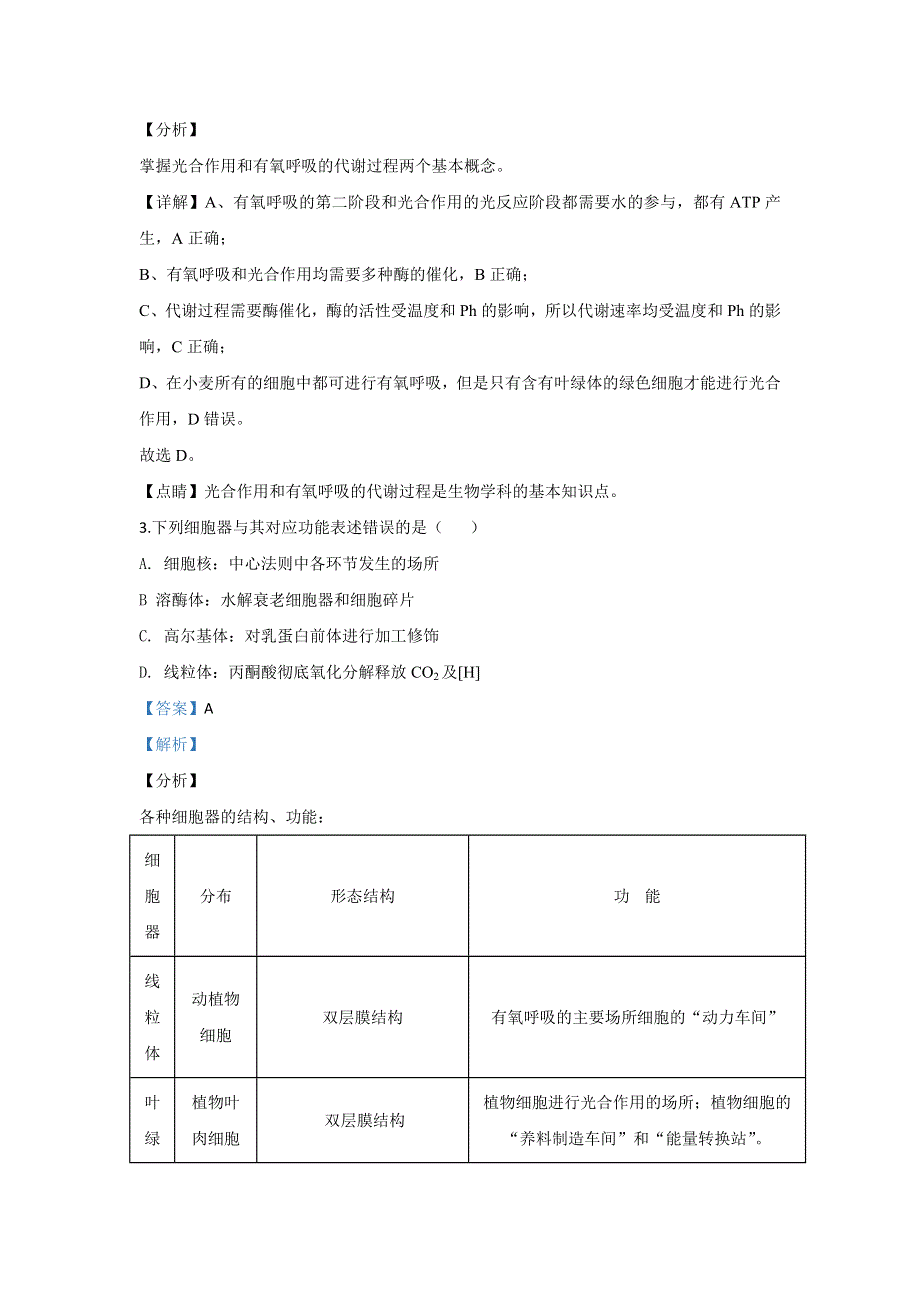 北京市海淀区精华学校2020届高三三模（考前测试）生物试题 WORD版含解析.doc_第2页