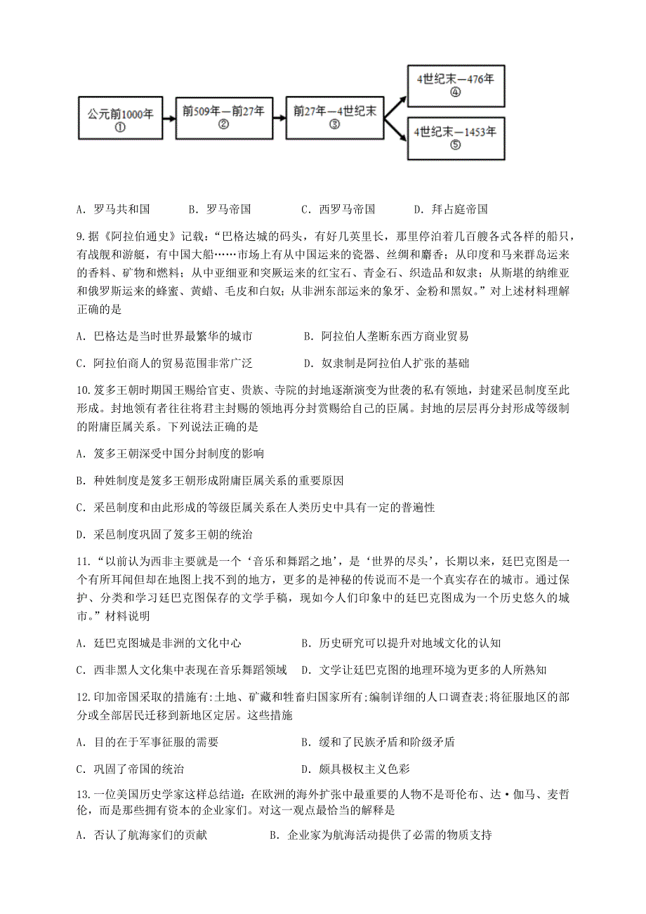 江苏省连云港市赣榆第一中学2020-2021学年高一下学期第一次阶段检测历史试题 WORD版含答案.docx_第2页