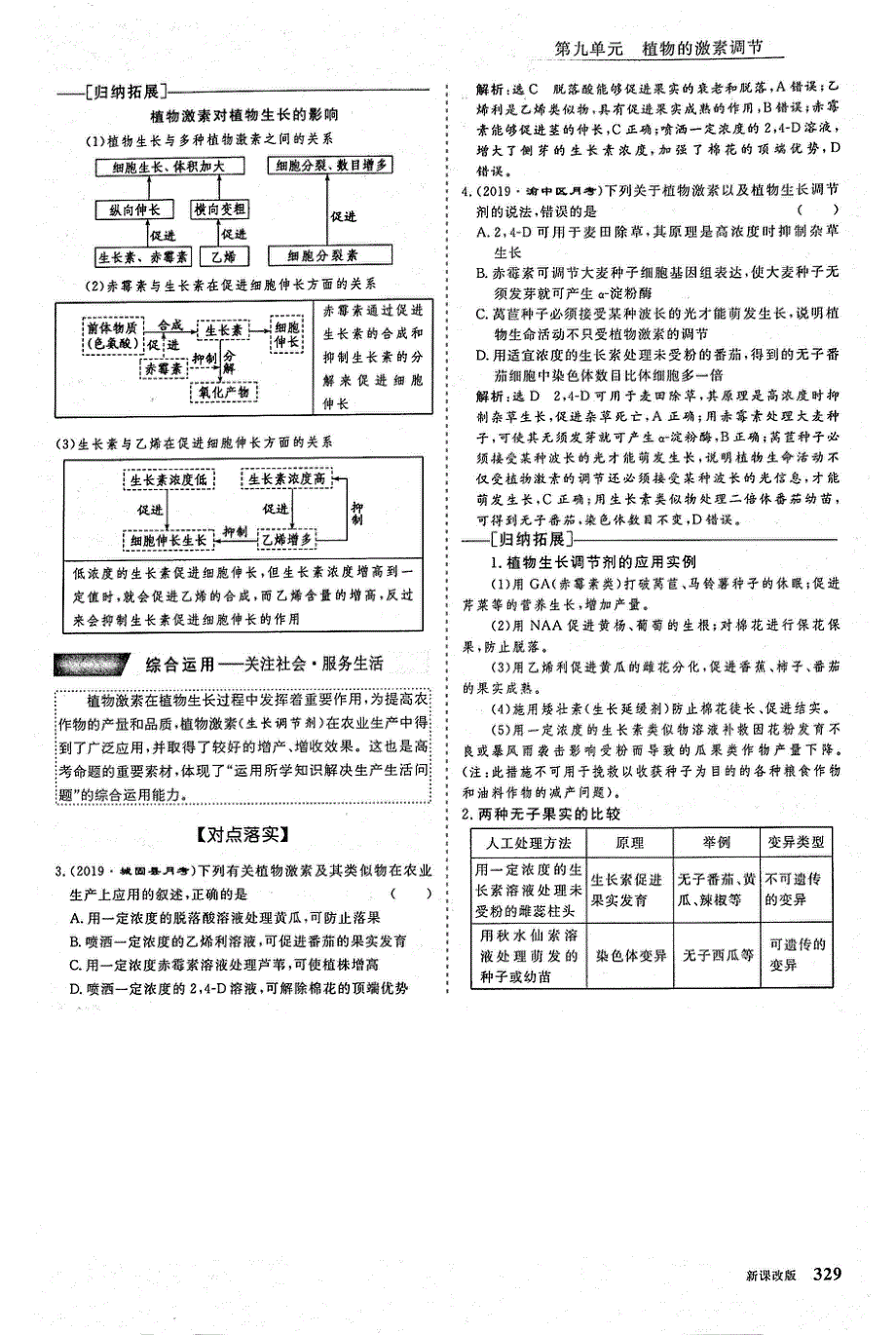 2021年高考生物一轮复习 第9单元 植物的激素调节 考点3 其他植物激素及其作用教案（PDF）.pdf_第3页