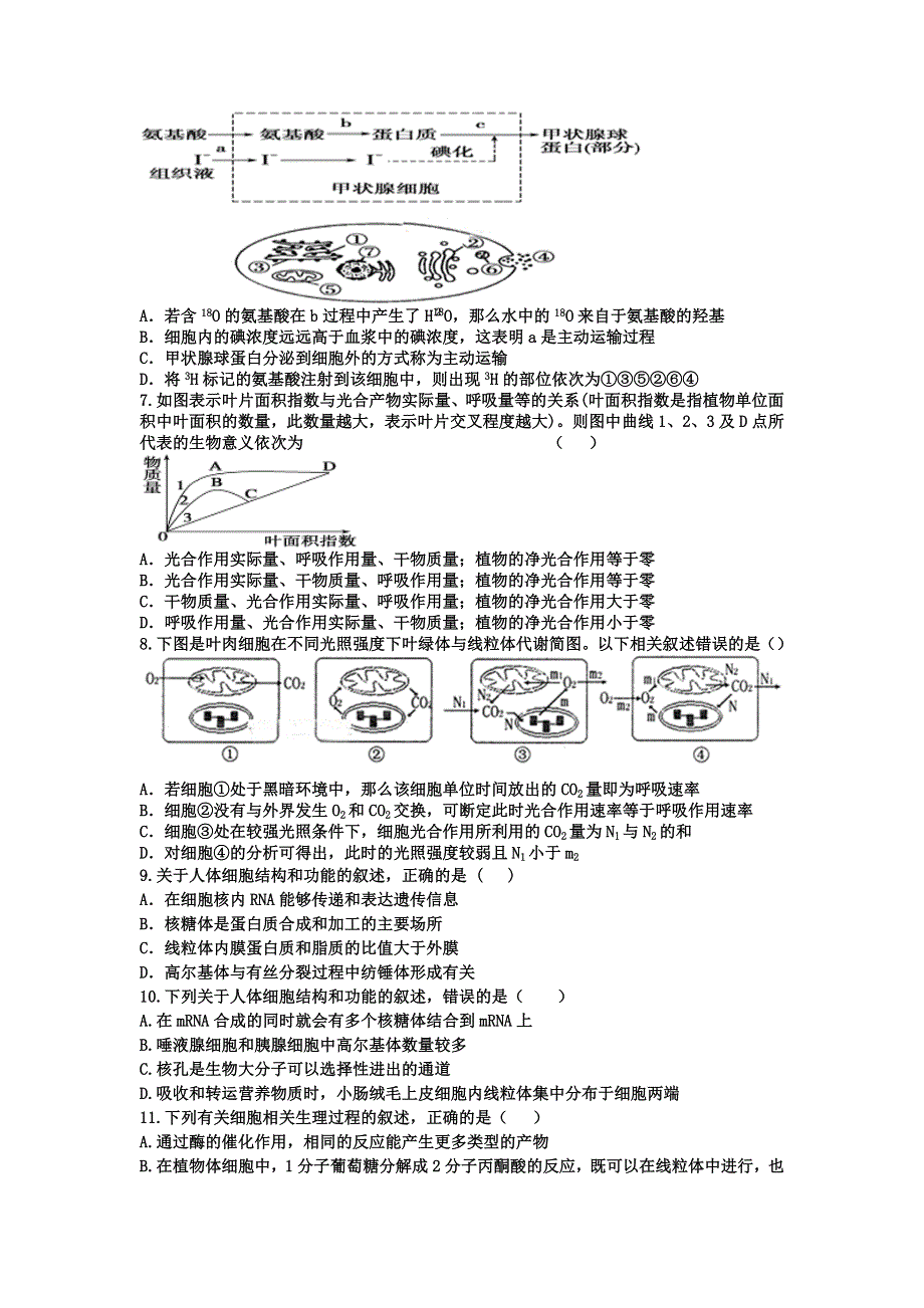 山东省滕州第一中学2016届高三10月份月考生物试题 WORD版含答案.doc_第2页