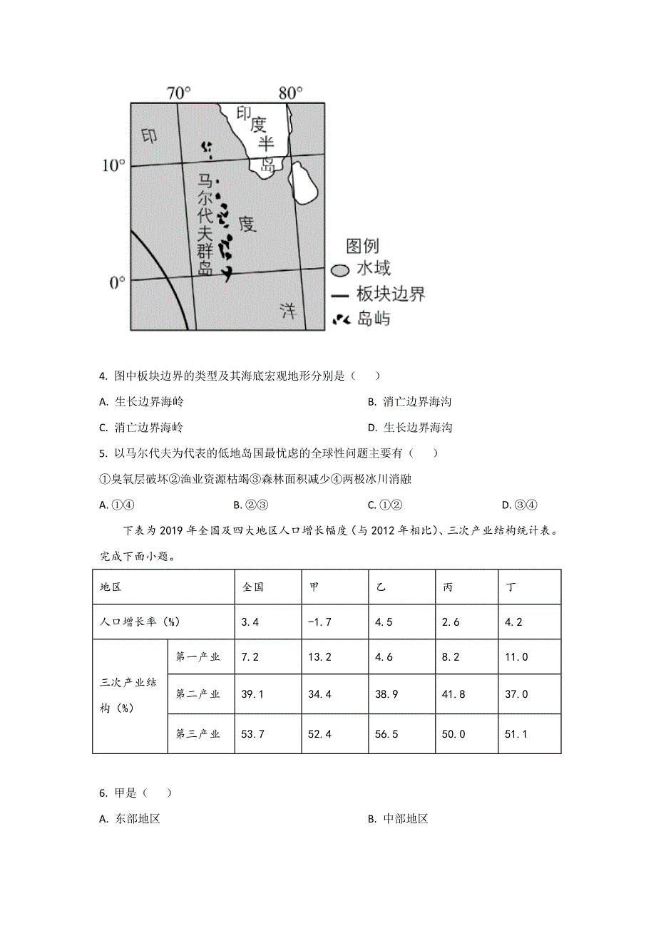 2021年高考真题——地理（浙江卷） WORD版含解析.doc_第2页