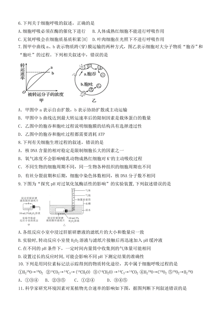 内蒙古赤峰二中2021届高三生物上学期第二次月考试题.doc_第2页