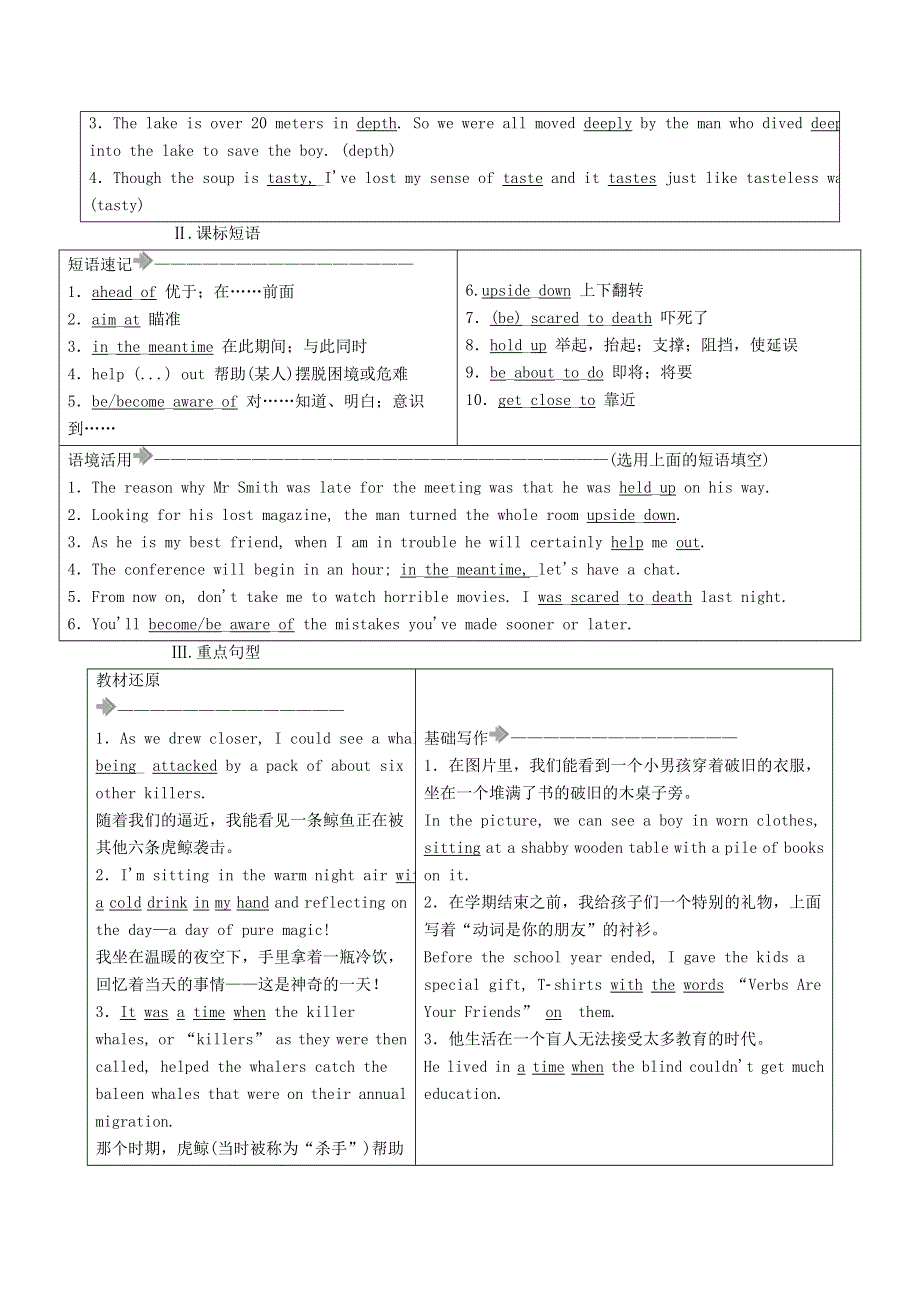 2021年高考英语调研大一轮复习 课时作业33 Unit 3 Under the sea（A卷）新人教版.doc_第2页