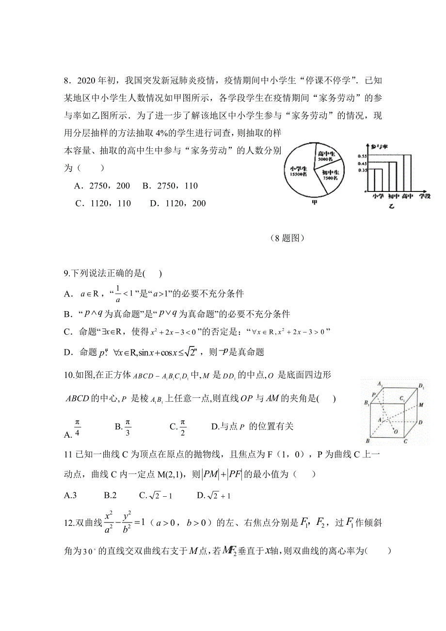 内蒙古赤峰学院附属中学2020-2021学年高二上学期期末考试数学（理）试卷 WORD版含答案.doc_第2页