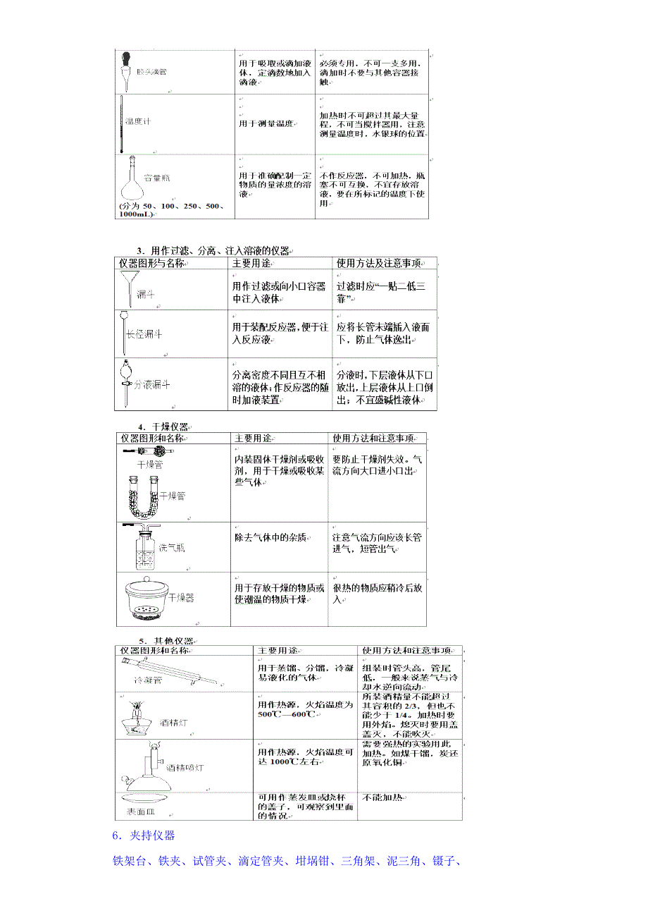 北京市第四中学2016届化学高考冲刺：1化学实验仪器 WORD版缺答案.doc_第3页