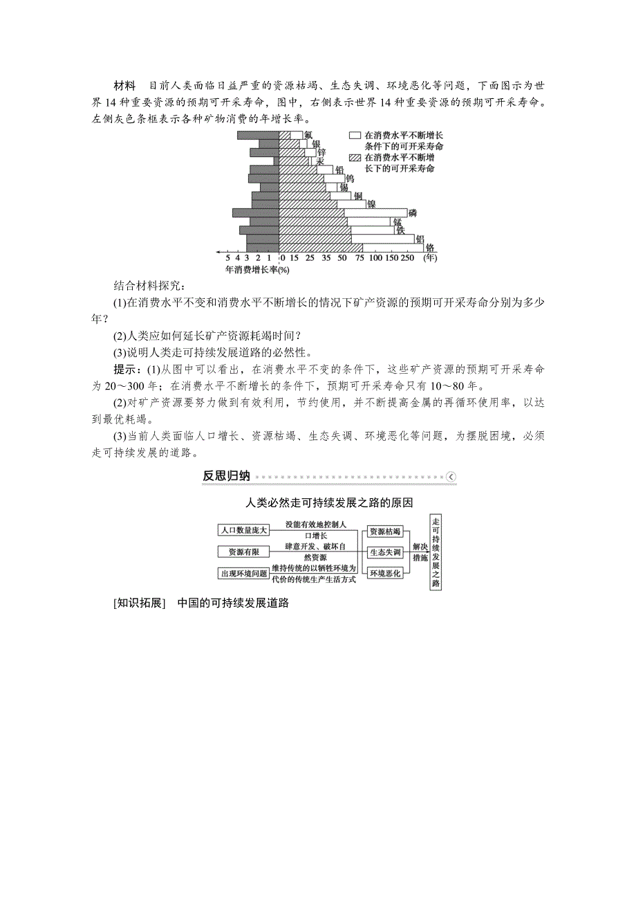 2016版优化方案高中地理湘教版必修二学案 第四章 人类与地理环境的协调发展 第三节可持续发展的基本内涵.doc_第2页