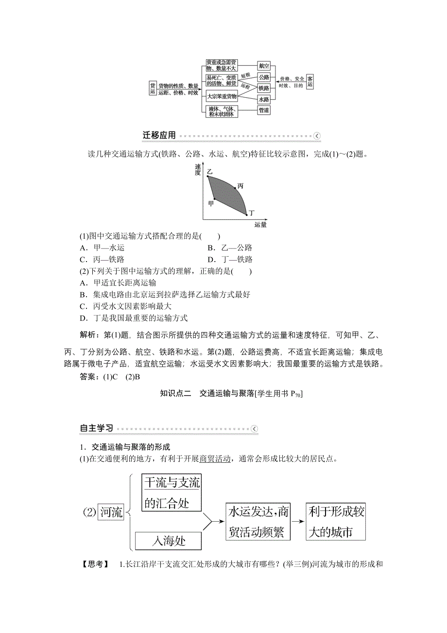 2016版优化方案高中地理湘教版必修二学案 第三章 区域产业活动 第四节交通运输布局及其对区域发展的影响.doc_第3页