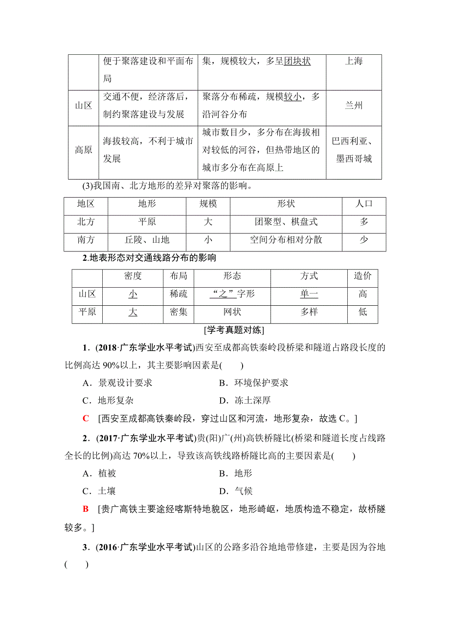 2021广东省高三地理学业水平合格考试总复习教师用书：专题4　自然环境对人类活动的影响 WORD版含解析.doc_第2页