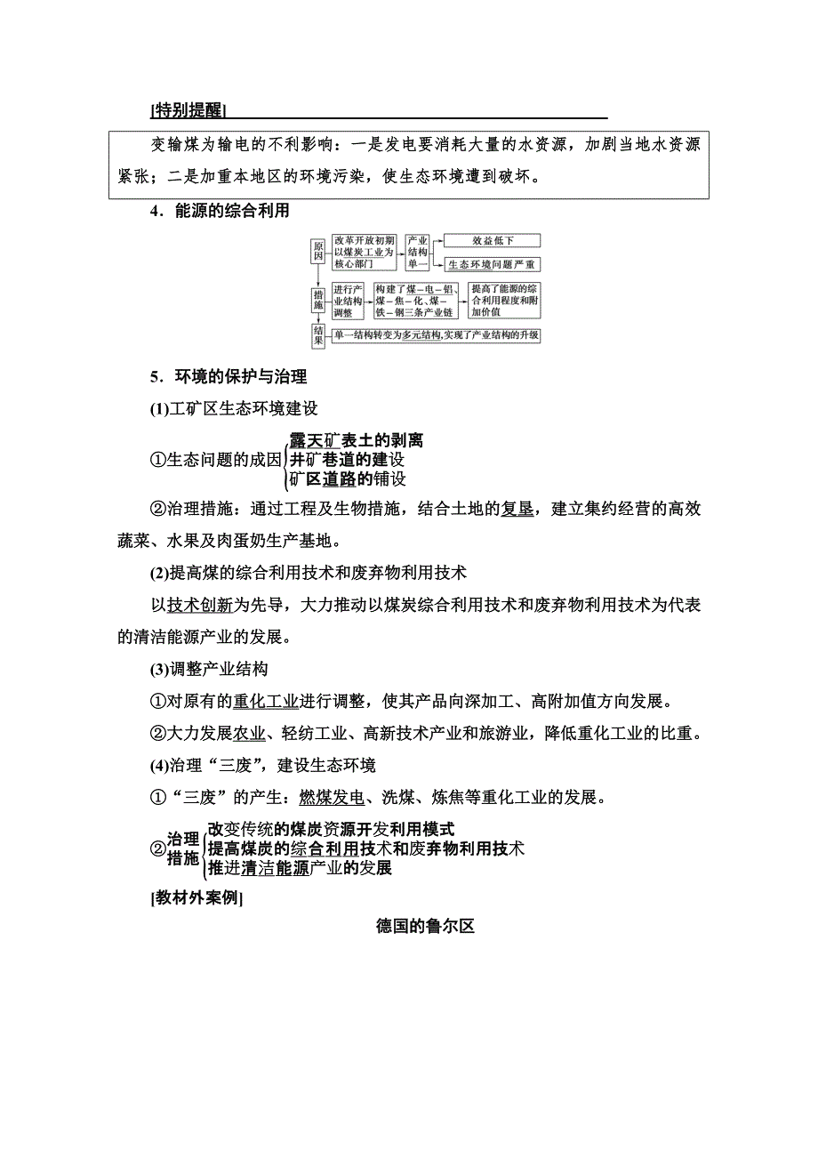 2022新高考人教版地理一轮教师用书：第3部分 第15章 第1讲　区域能源资源的开发（我国的山西省与德国的鲁尔区） WORD版含答案.doc_第3页