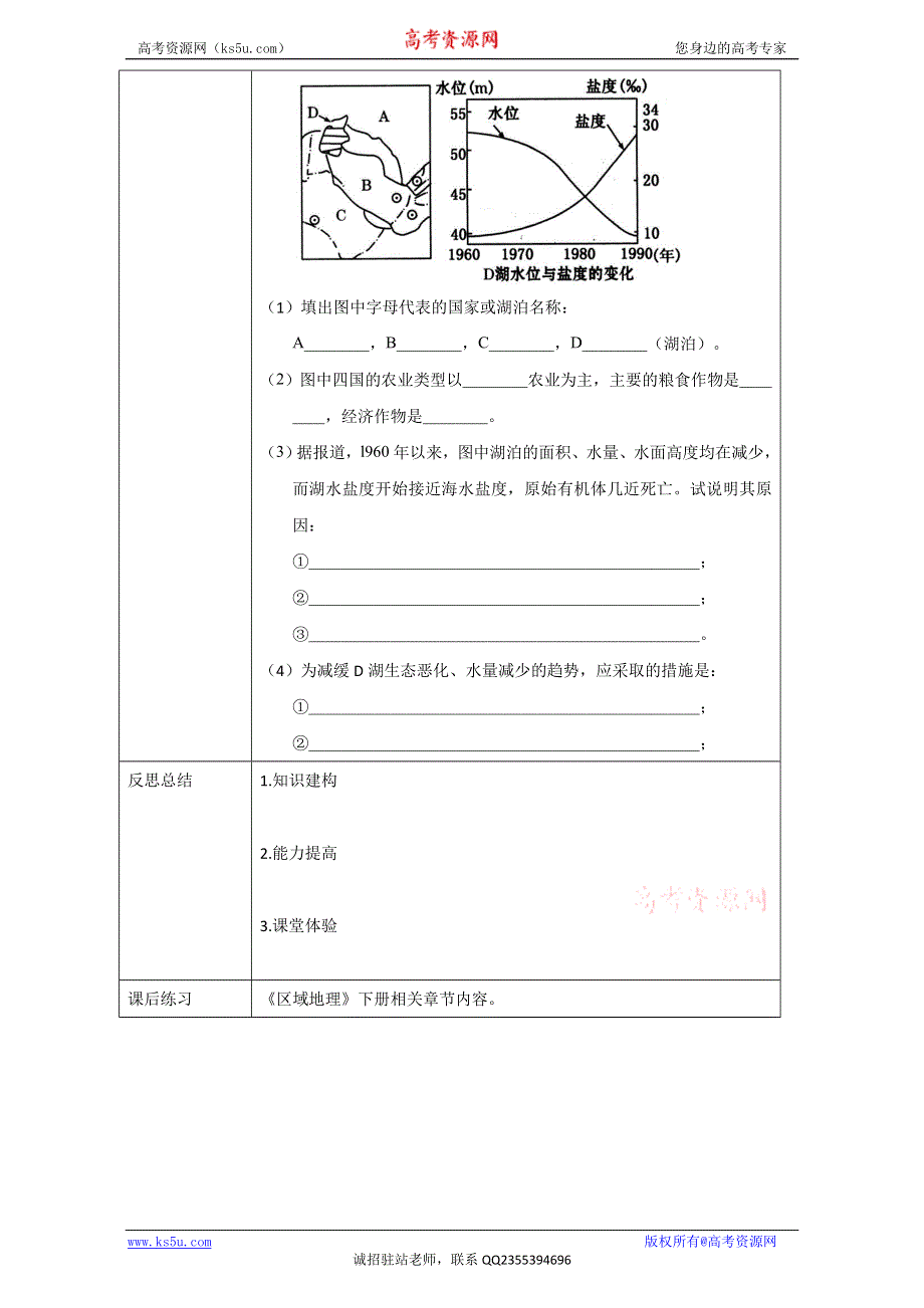 重庆市大学城第一中学校人教版高三地理一轮复习-世界地理-2.7中亚（教案） .doc_第3页