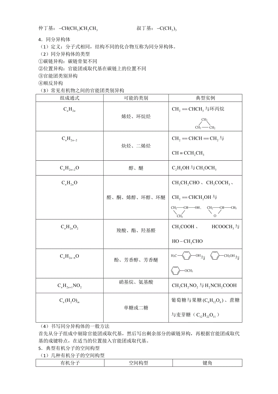 北京市2017届高三化学总复习指导第四部分 常见有机物及其应用 专题一 有机化合物的组成与结构 WORD版含答案.doc_第2页