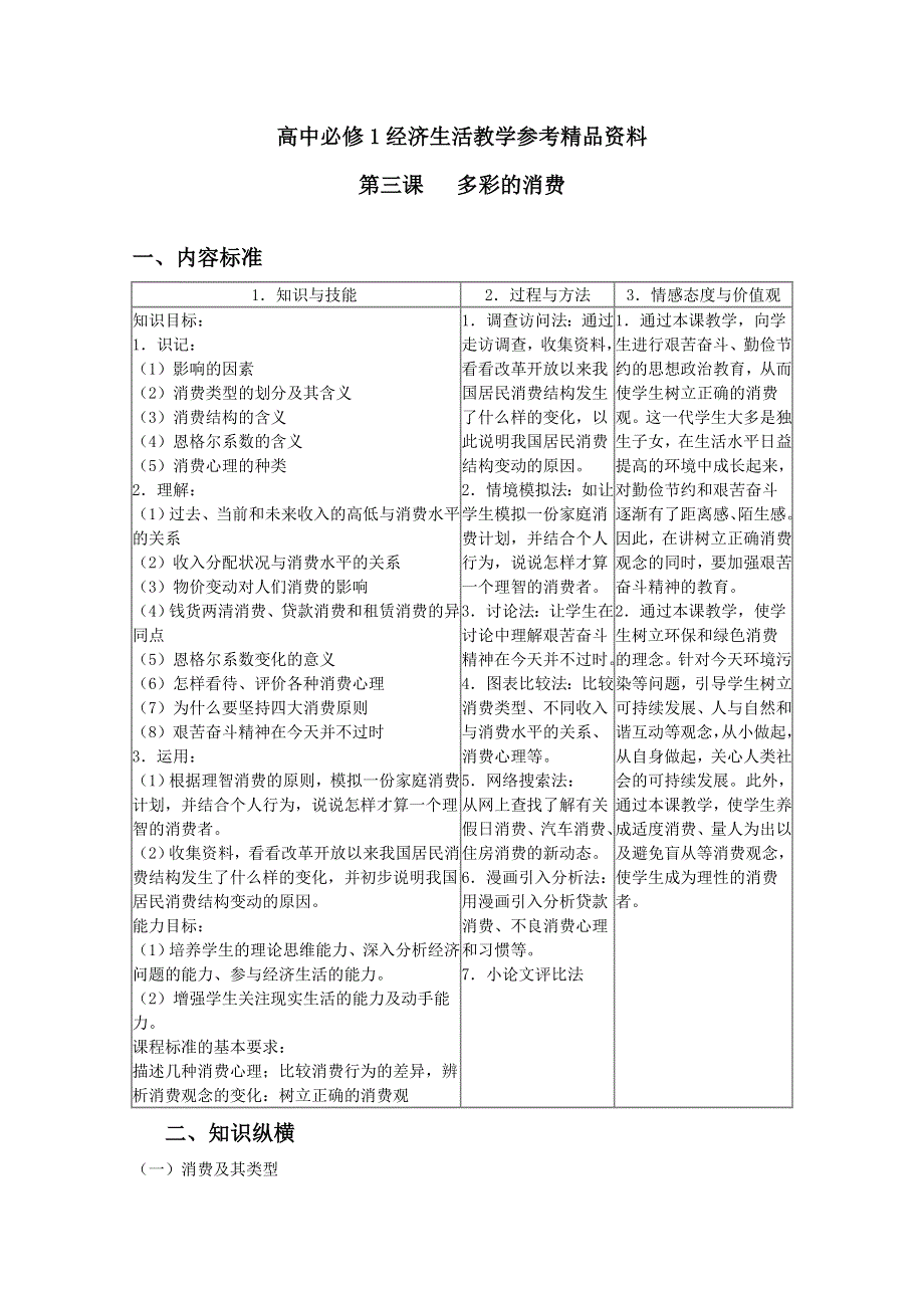 《经济生活》第三课教学参考精品资料.doc_第1页