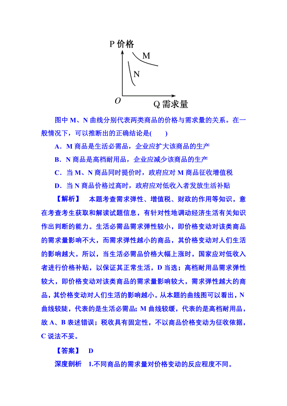 2014-2015学年高中政治必修1 第二课 第二框 价格变动的影响 考点命题剖析.doc_第3页