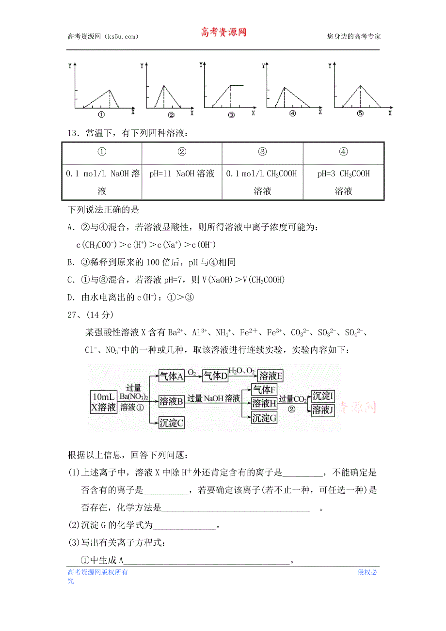 内蒙古包头市包头一中2013届高三上学期期中考试理综化学试题.doc_第3页