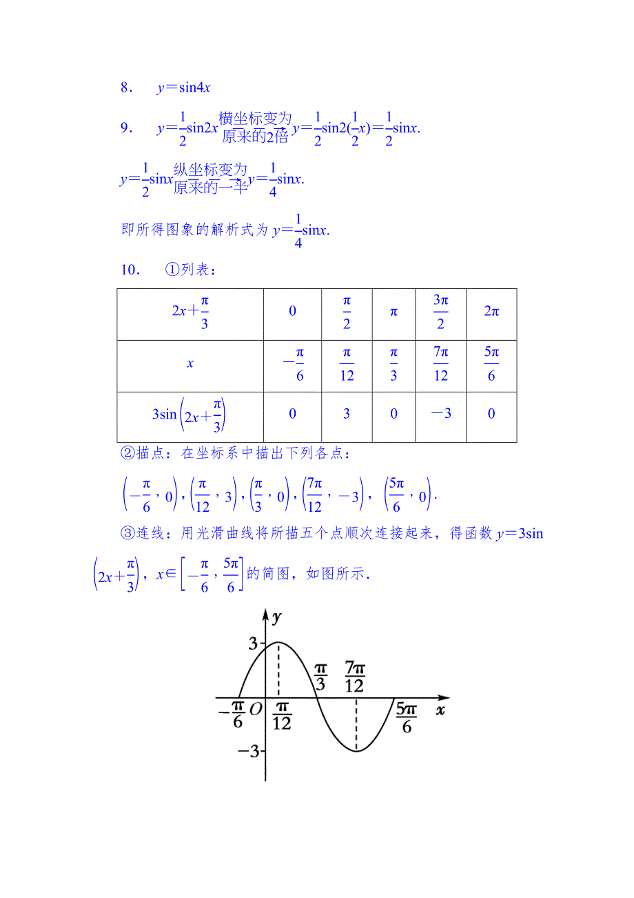 山东省济宁市2014年高中数学必修4巩固练习：1-5-1 函数Y＝ASIN(ΩX＋Φ)的图象变换（教师版）.doc_第2页