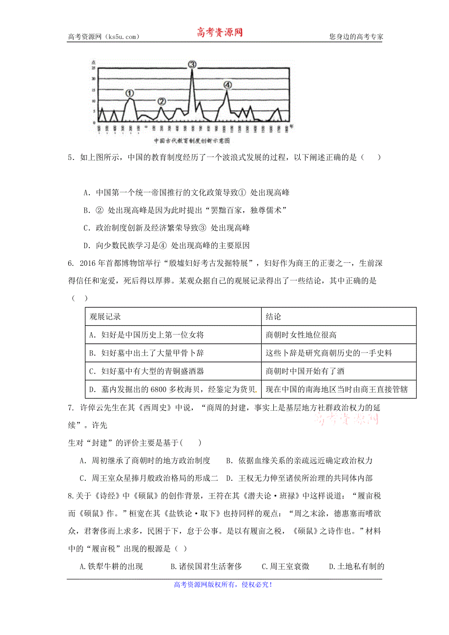 广东省揭阳市揭东县第一中学2016-2017学年高一下学期第一次月考历史试题 WORD版含答案.doc_第2页