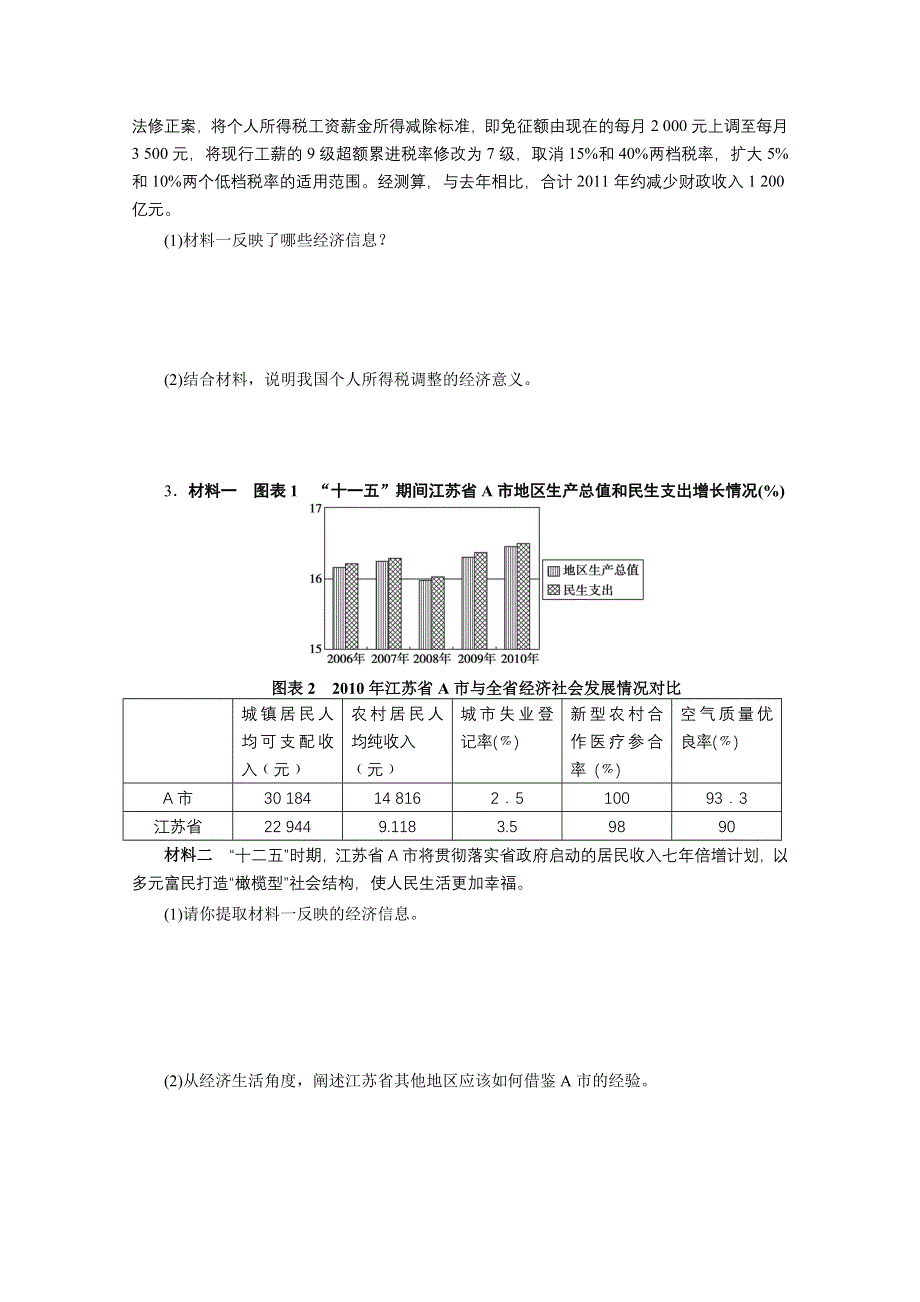 2012年高考政治学科题型技能提升：政治高考题型专练09.doc_第2页