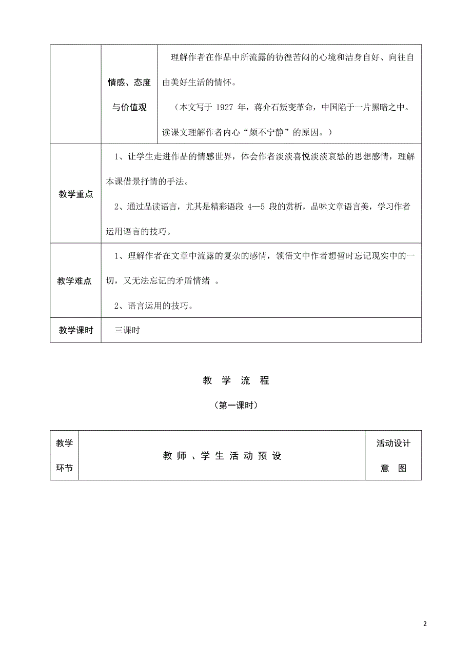 人教版高中语文必修二《荷塘月色》教案教学设计优秀公开课 (35).docx_第2页