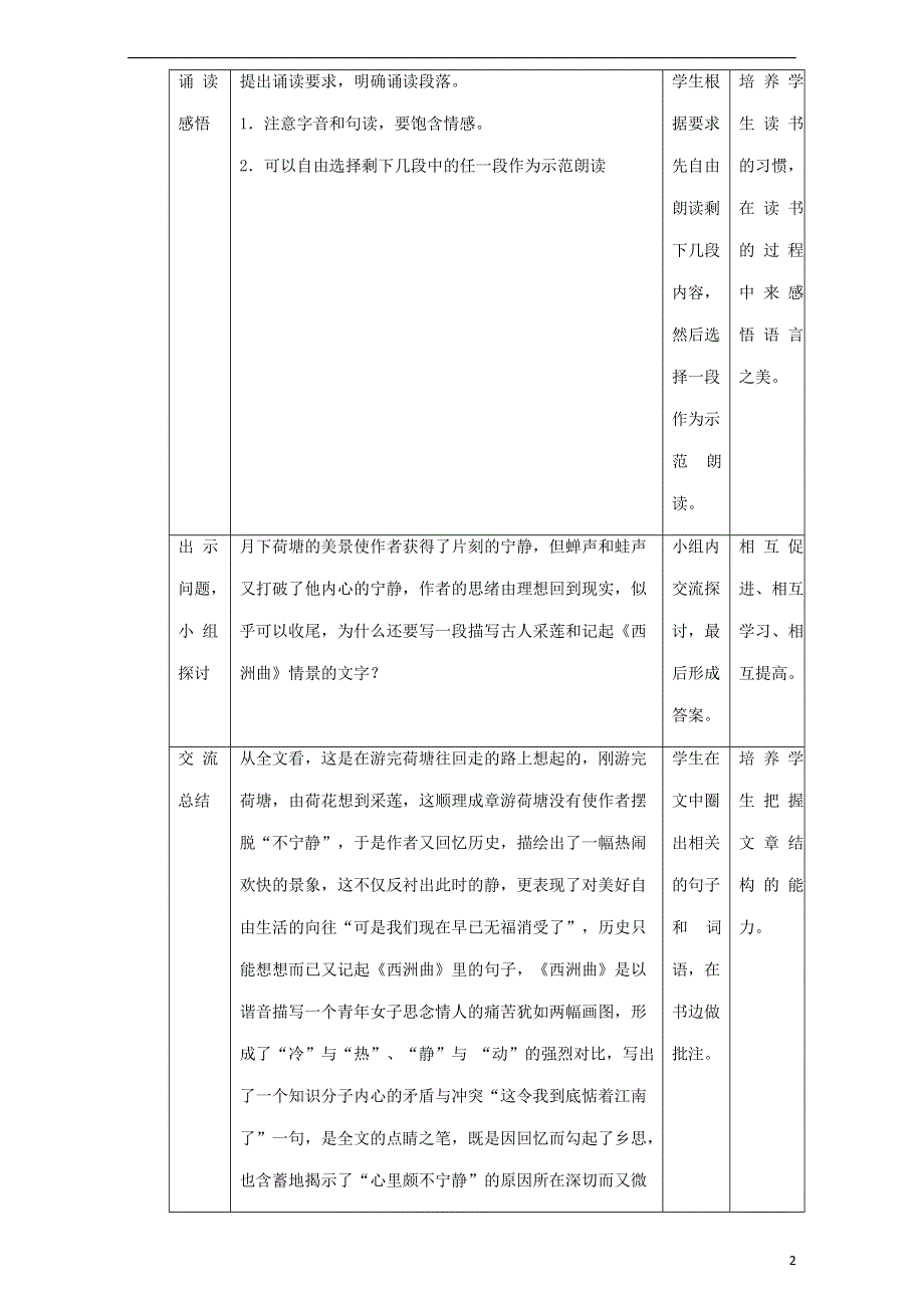 人教版高中语文必修二《荷塘月色》教案教学设计优秀公开课 (33).docx_第2页