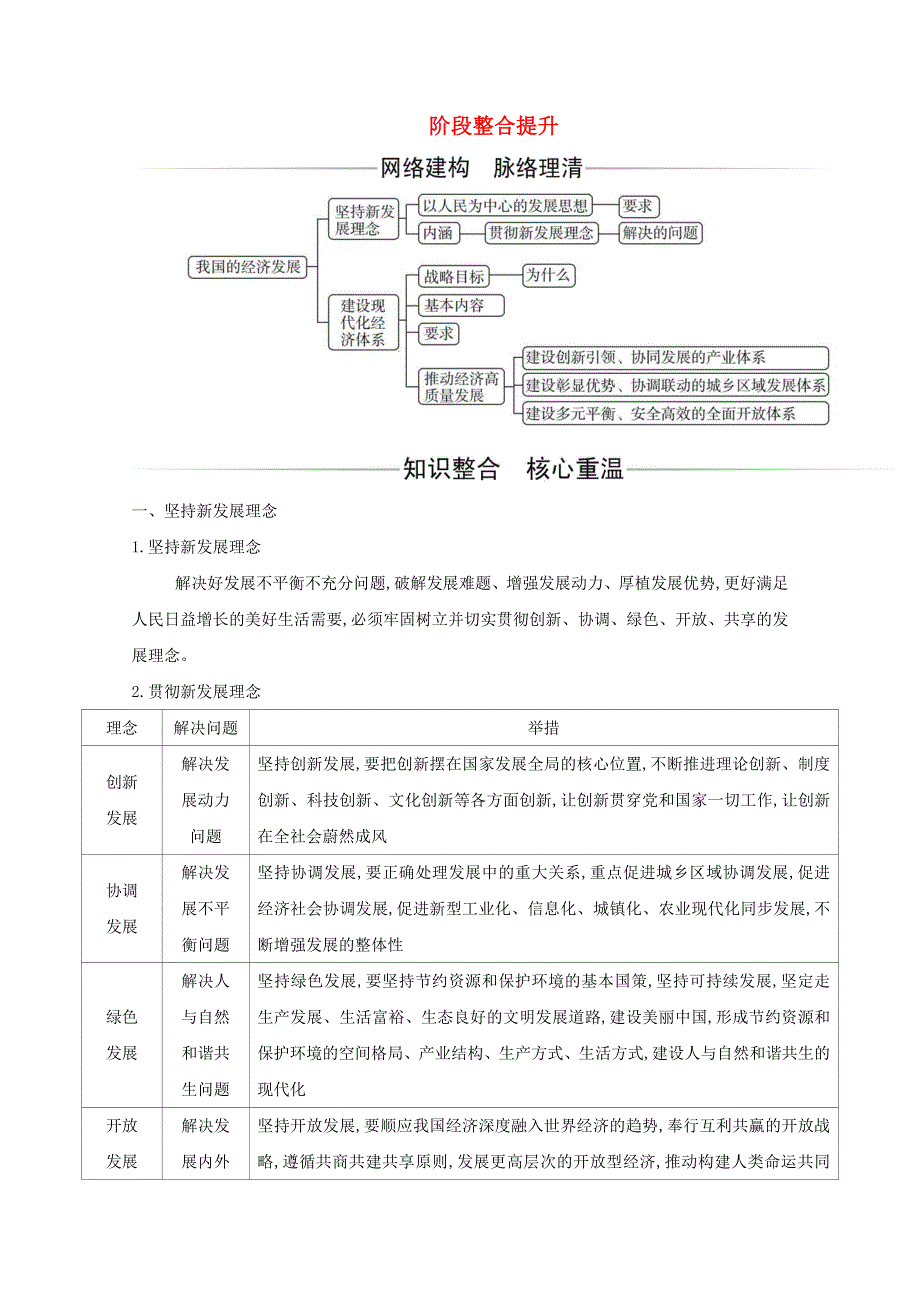 2020高中政治 第三课 我国的经济发展阶段整合提升（含解析）部编版必修第二册.doc_第1页