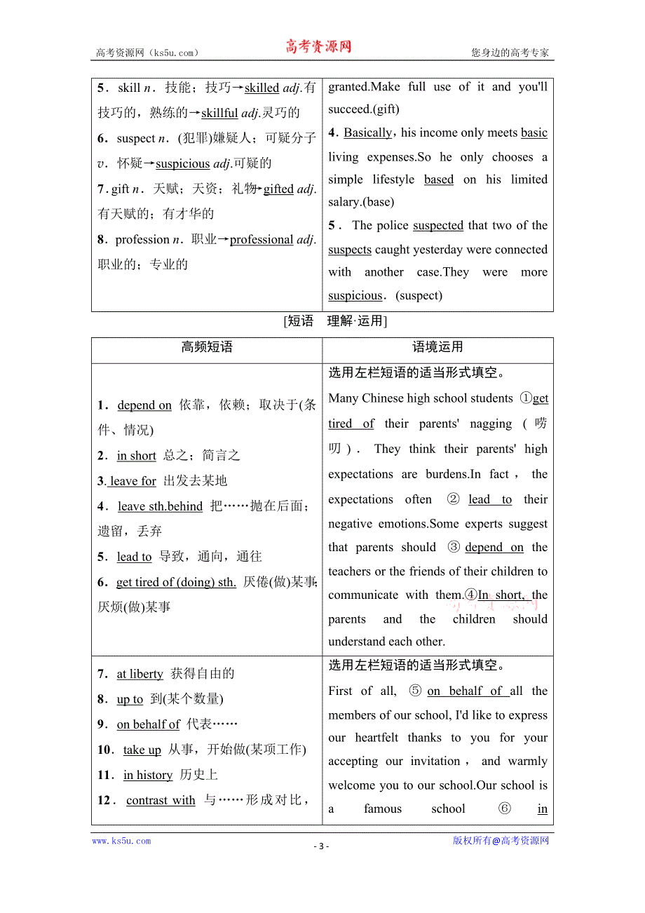 2022届高考统考英语外研版一轮复习教师用书：选修8 MODULE 2　THE RENAISSANCE WORD版含解析.doc_第3页