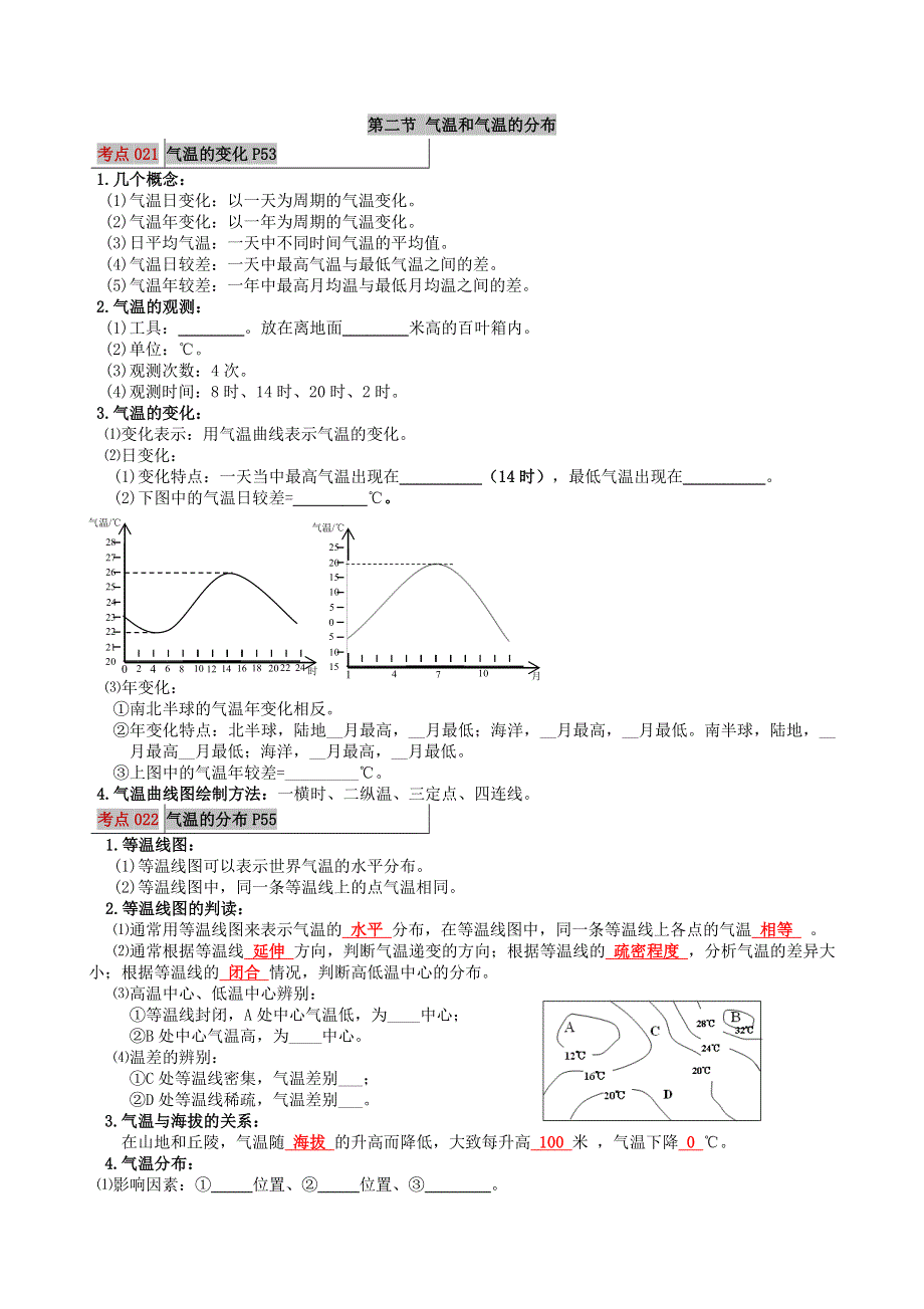 2021年七年级地理上册 考点解读 第三章 天气与气候（含解析）（新版）新人教版.doc_第2页