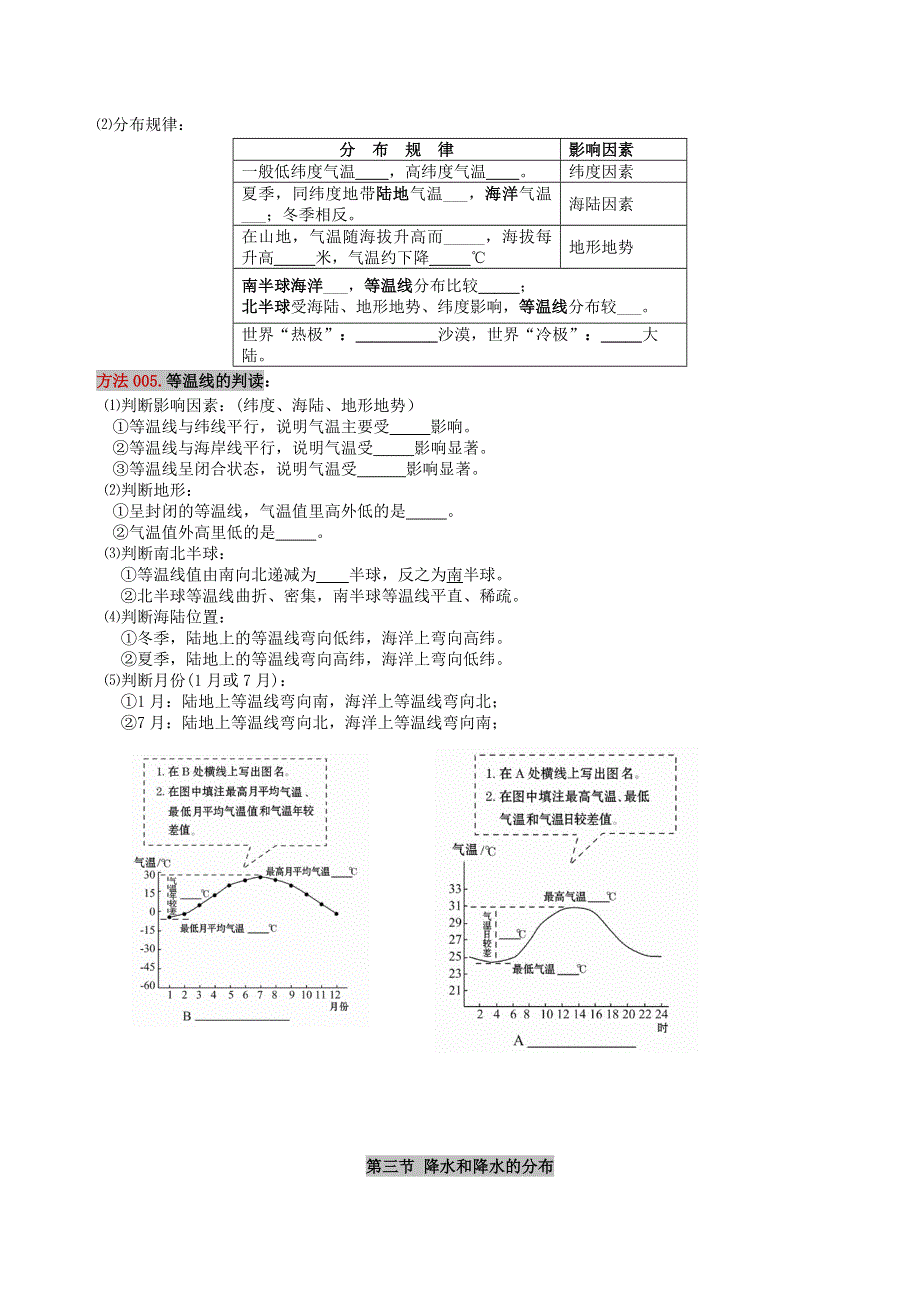 2021年七年级地理上册 考点解读 第三章 天气与气候（含解析）（新版）新人教版.doc_第3页