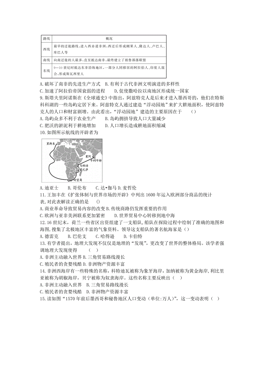 山东省济宁市兖州区2020-2021学年高一历史下学期期中试题.doc_第2页