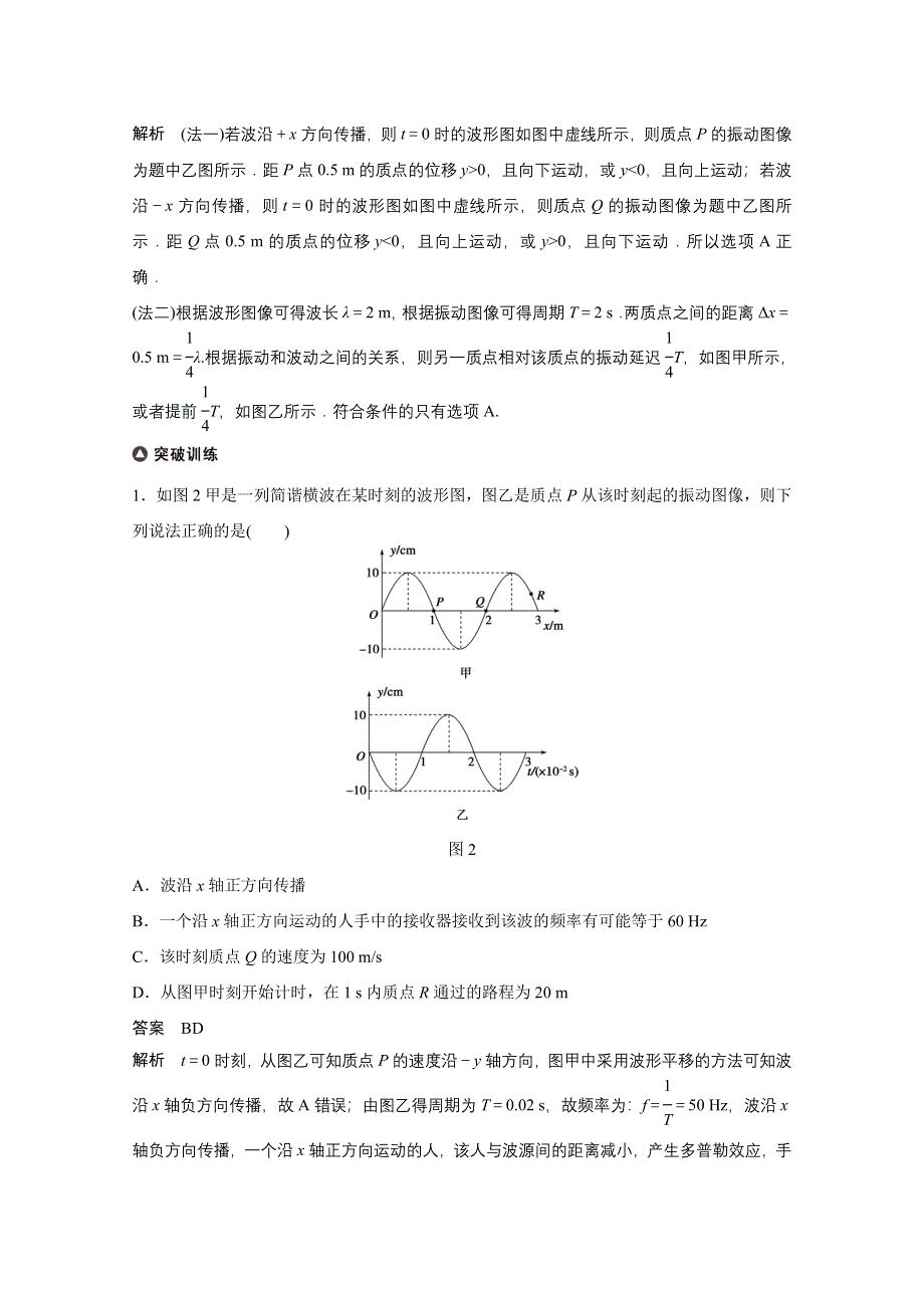 《考前三个月》2015届高考物理（四川专用）精讲：专题11 机械振动和机械波 光 WORD版含解析.doc_第2页