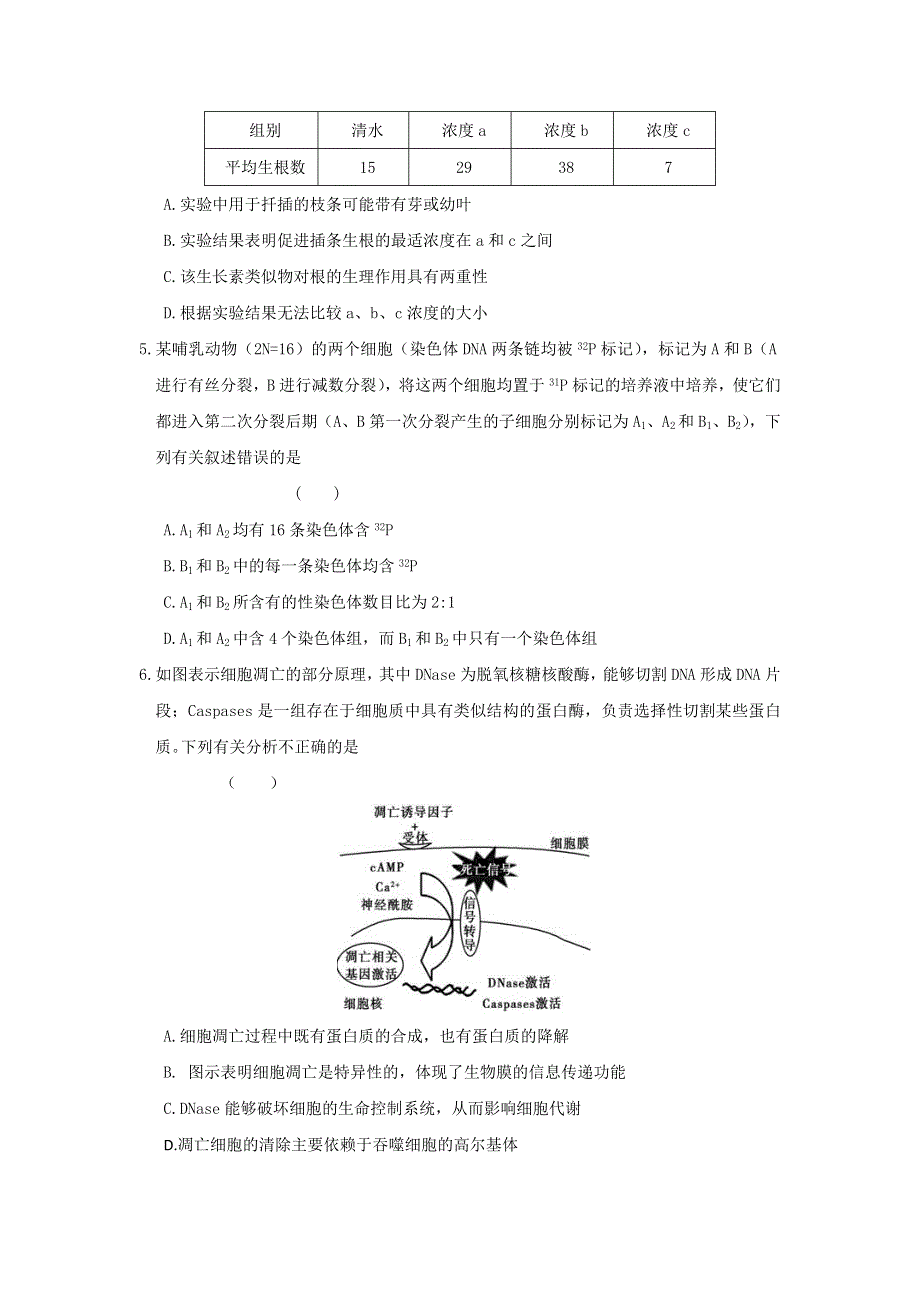 安徽省舒城中学2017届高三仿真（三）理科综合试题 WORD版含答案.doc_第2页