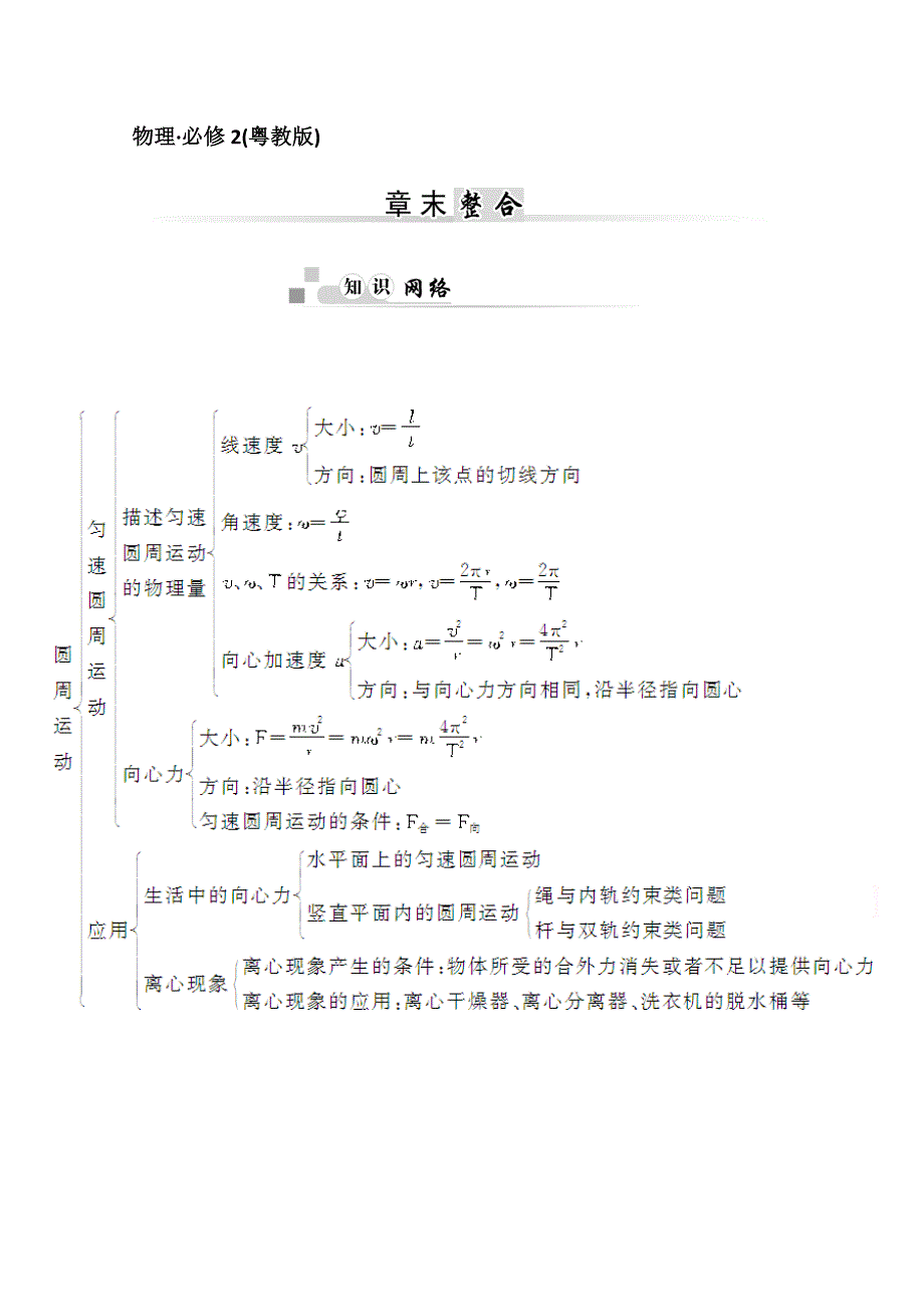 2014-2015学年高中物理必修二（粤教版）练习：2章末整合.doc_第1页