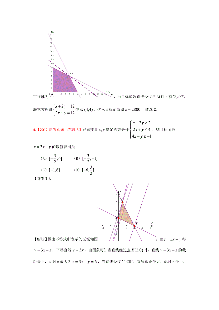 2012年高考真题汇编——理科数学（解析版）8：不等式.doc_第2页