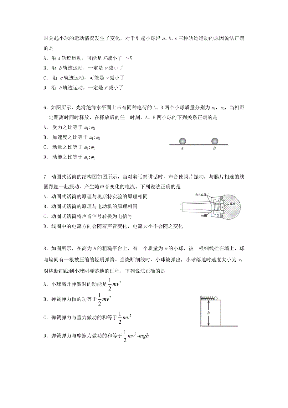 北京市东城区2021届高三物理上学期期末考试试题.doc_第2页