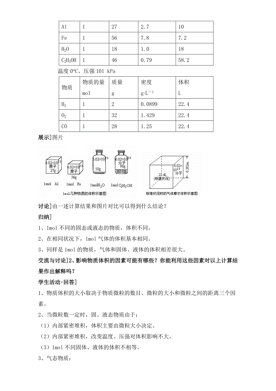 苏教版高中化学必修一1-1《物质的聚集状态》参考教案 .doc_第3页