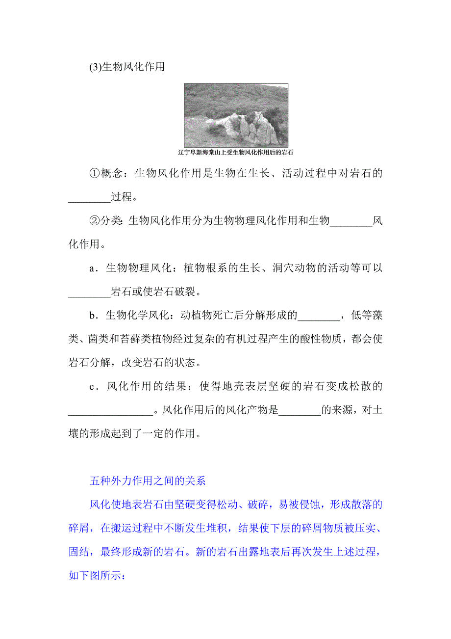 新教材2021-2022学年高中中图版地理选择性必修一学案：2-1-2 外力作用及其对地表形态的影响 WORD版含解析.docx_第3页