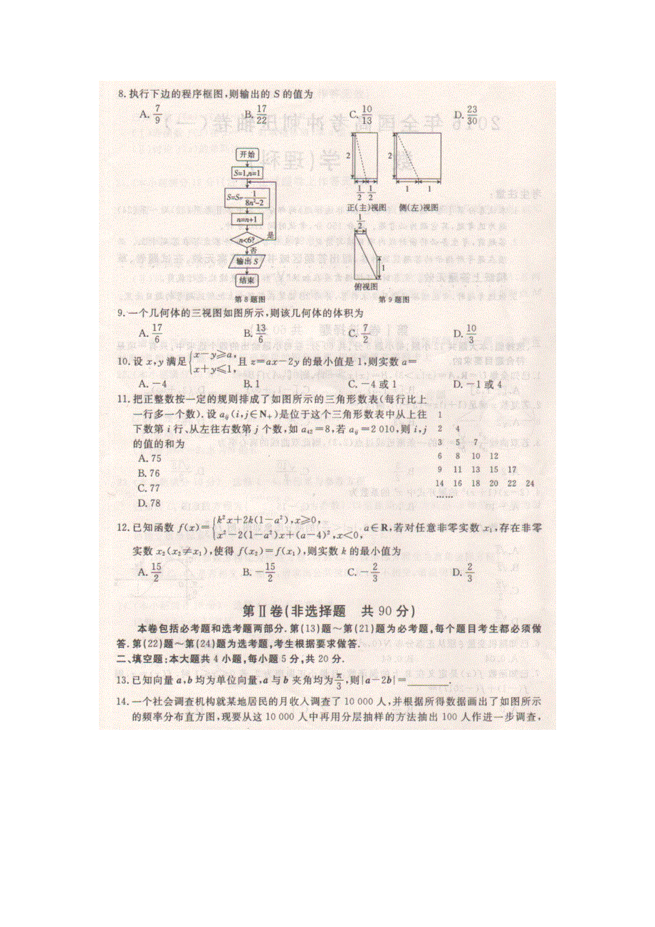 2016年全国高考冲刺压轴卷（湖南）理科数学（一） 扫描版含答案.doc_第2页