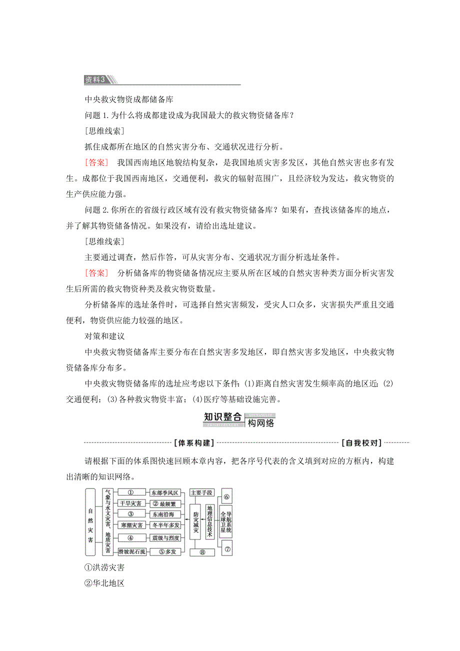 2020-2021学年新教材高中地理 第6章 自然灾害 章末小结与测评（含解析）新人教版必修第一册.doc_第2页