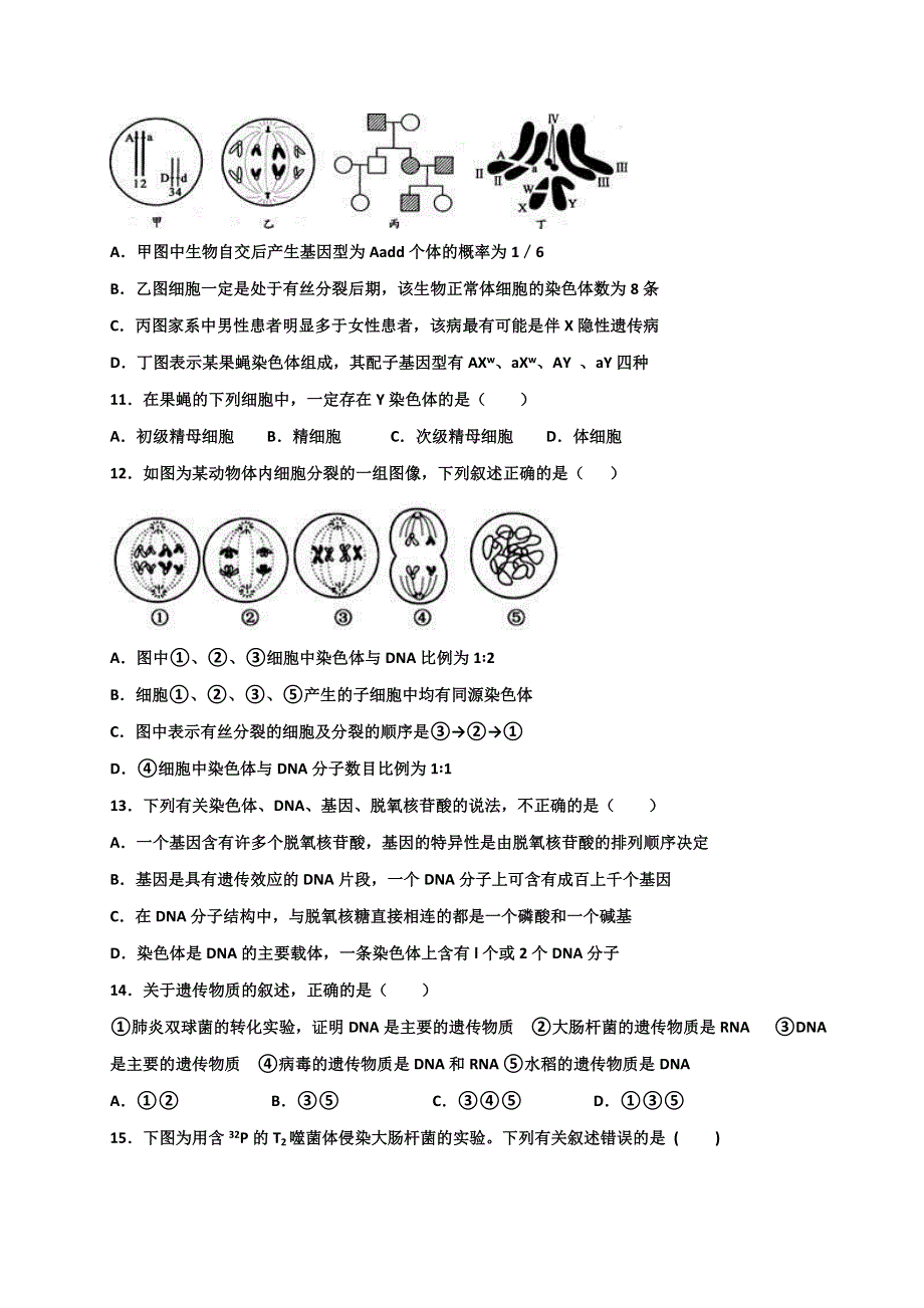 内蒙古北京八中乌兰察布分校2018-2019学年高一下学期教学质量调研三生物试题 WORD版含答案.doc_第3页