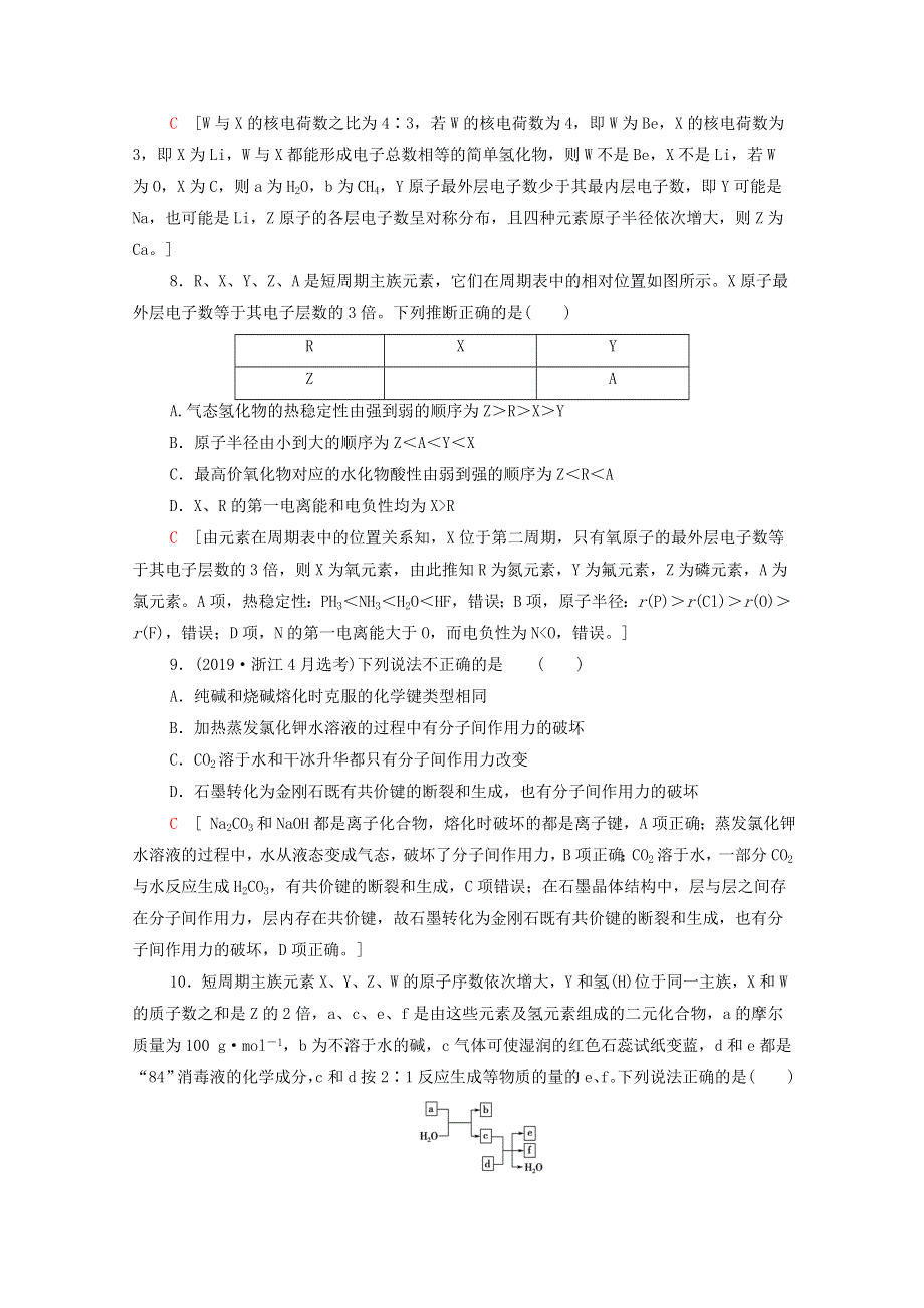 2020高考化学二轮复习 专题限时集训5 原子结构与性质（含元素周期律和周期表）（含解析）.doc_第3页