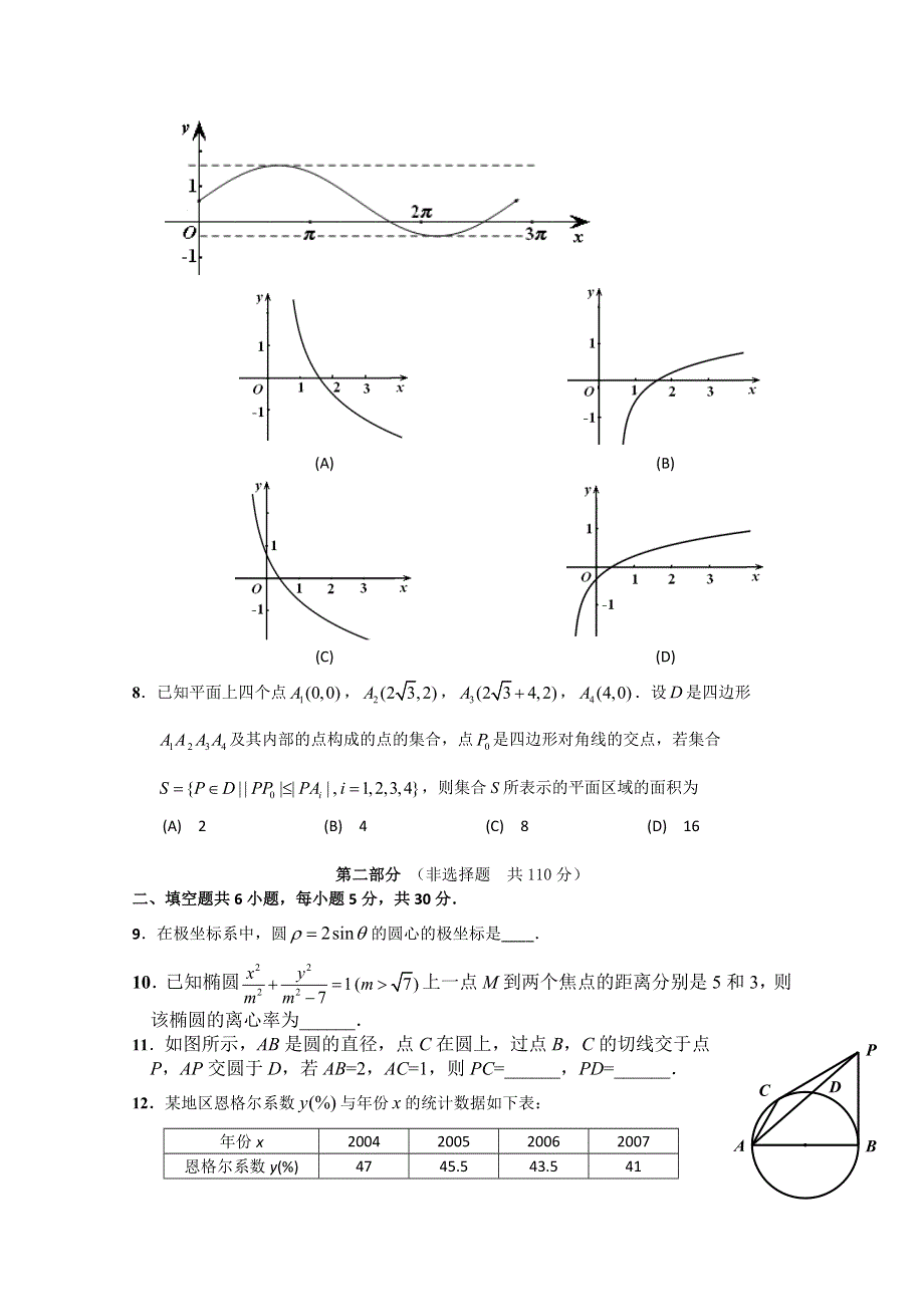 北京市丰台区2012届高三第二次模拟考试 数学理（2012丰台二模）.doc_第2页