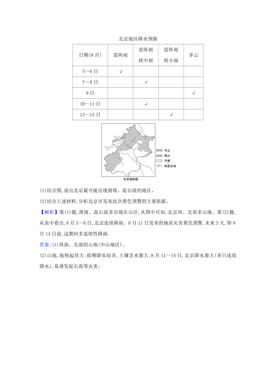 2020-2021学年新教材高中地理 第六章 自然灾害 2 地质灾害课时检测（含解析）新人教版必修1.doc_第3页