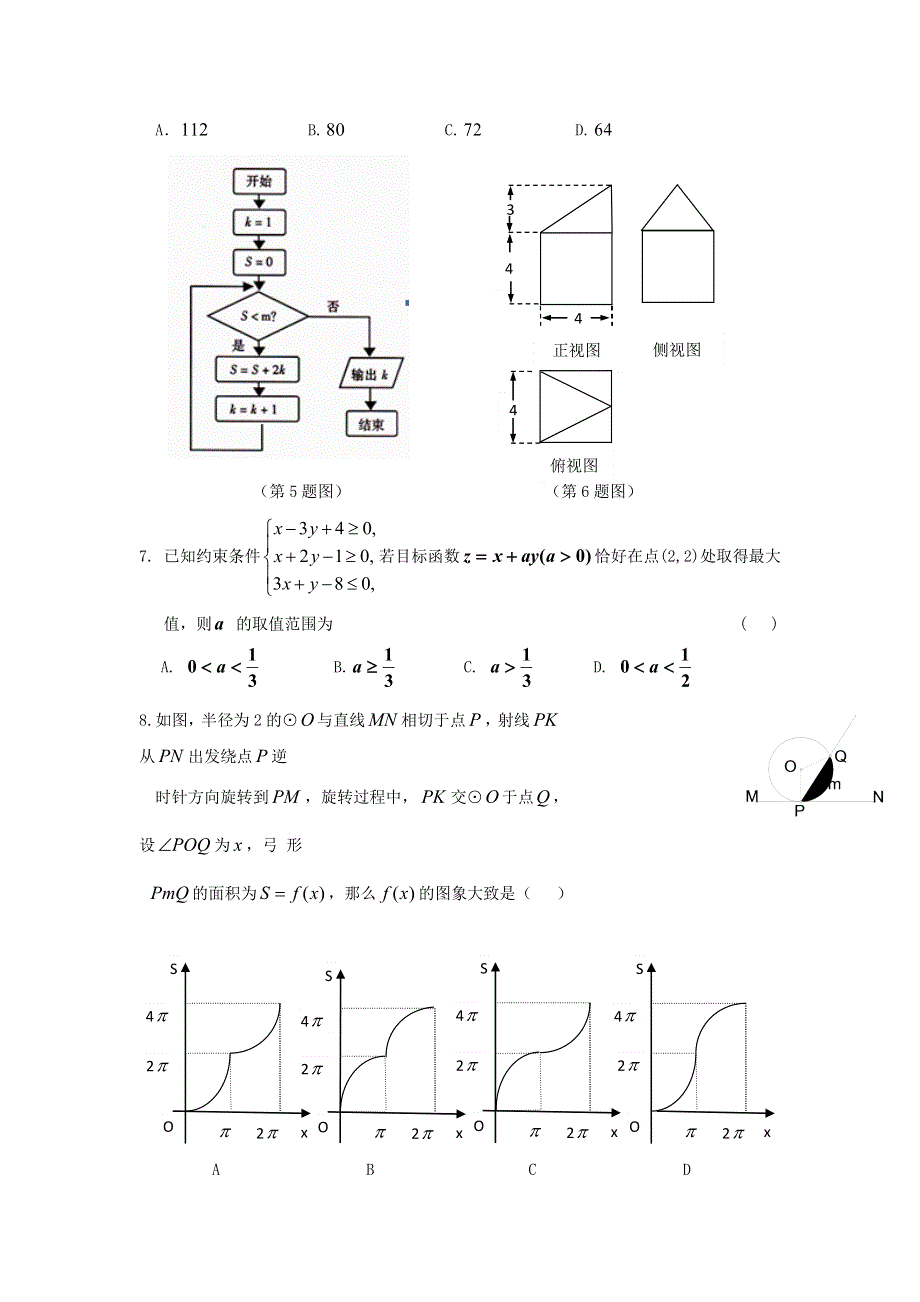 北京市东城区示范校2012届高三下学期3月综合练习 数学（理科）试题.doc_第2页