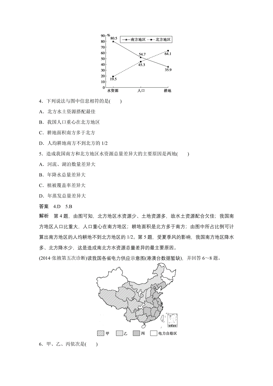 《考前三个月》（皖闽粤专用）2015高考地理二轮复习《高频考点针对练》专题九、区域特征与差异.doc_第2页