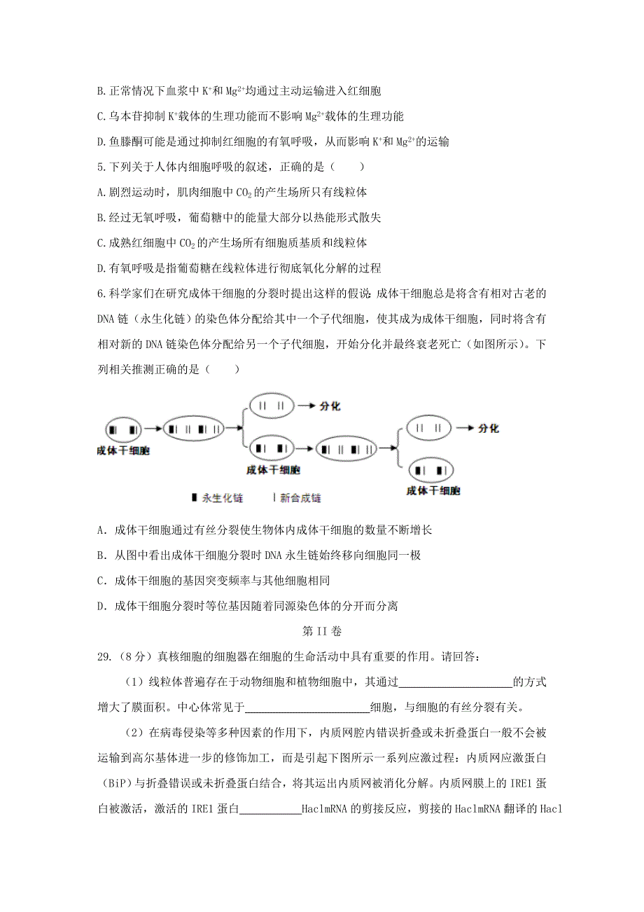 重庆市巴蜀中学2017届高三上学期第一次月考理综生物试题 WORD版含答案.doc_第2页