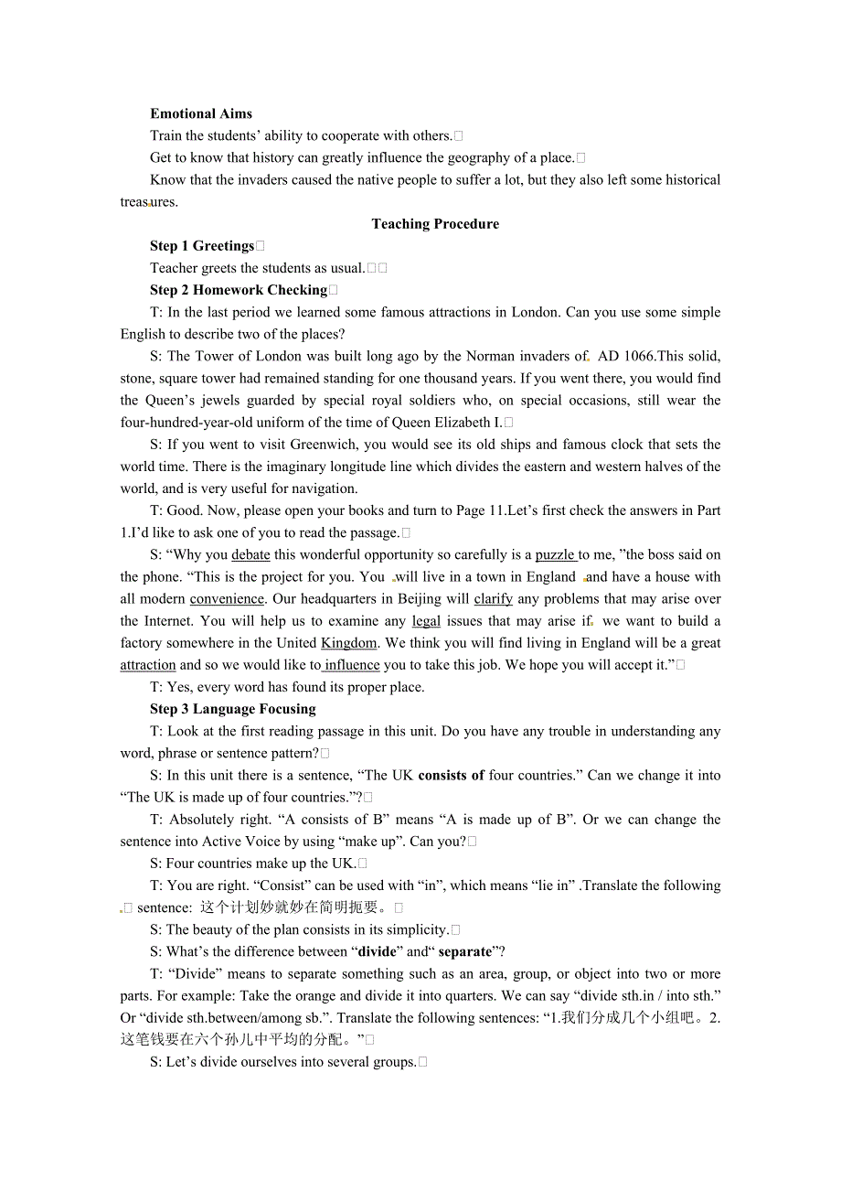 2014-2015学年高中英语同步《优秀》教案（4）：UNIT2 THE UNITED KINGDOM（人教新课标必修5）.doc_第2页