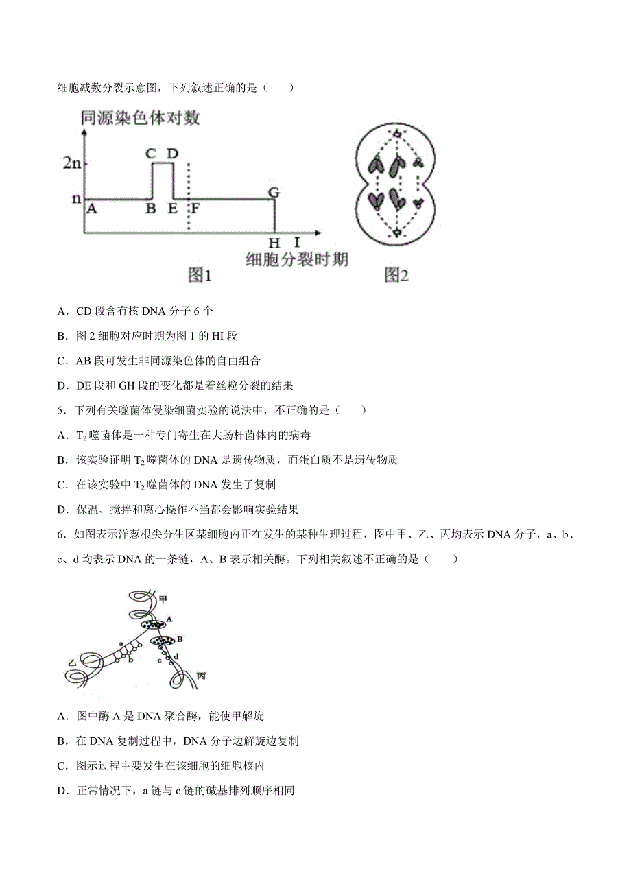 期末测试卷03-2021-2022学年高一生物下学期期末测试卷（苏教版2019必修2）（原卷版）.docx_第2页