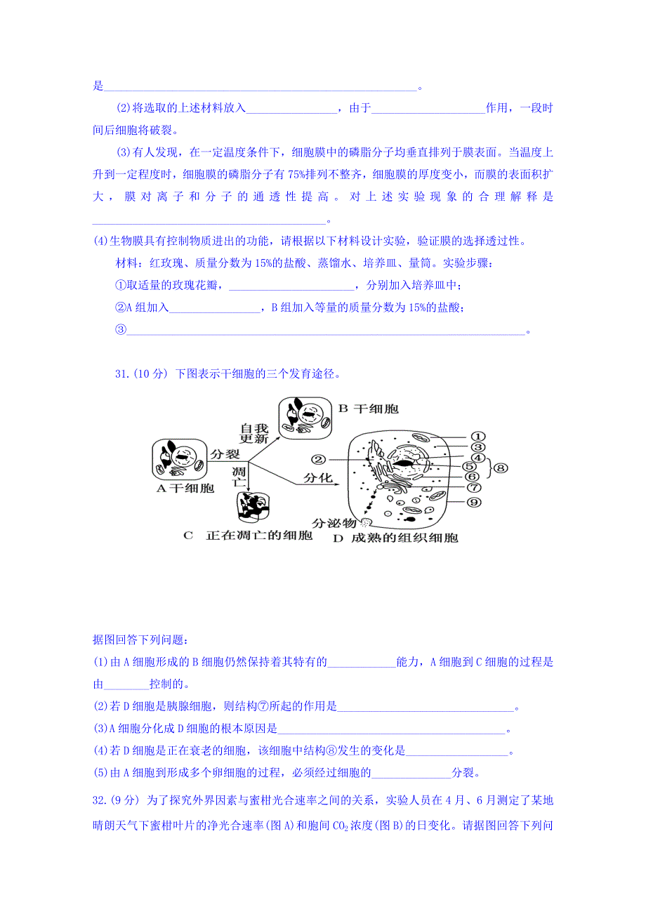 广东省普宁市华美实验学校2016届高三上学期限时训练5生物试题 WORD版含答案.doc_第3页