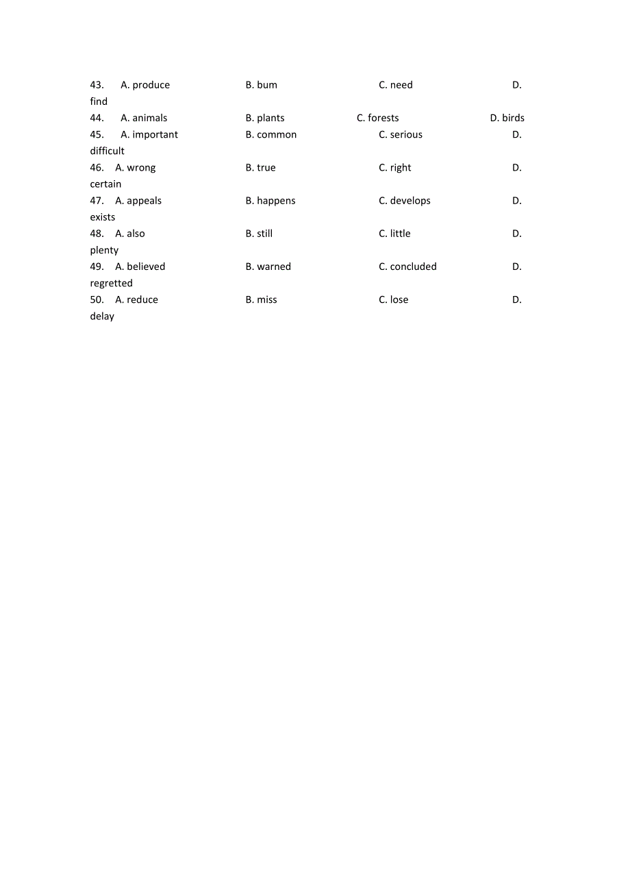 2014-2015学年高中英语同步系列练习题《3》及答案：UNIT2（人教新课标必修4）.doc_第2页