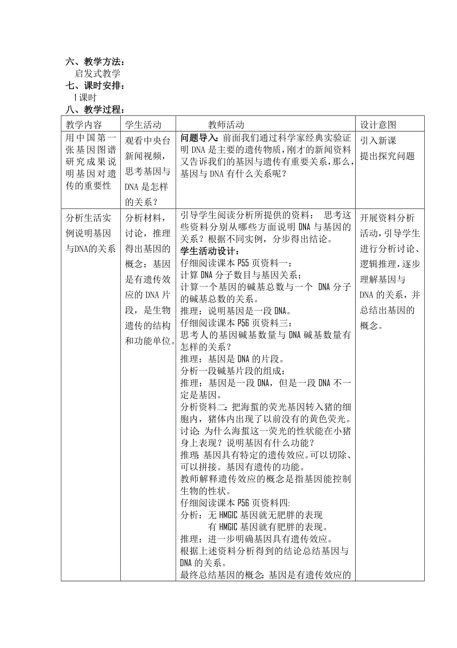 华东地区2009年高中生物教学设计评比资料：基因是有遗传效应的DNA片段.doc_第2页