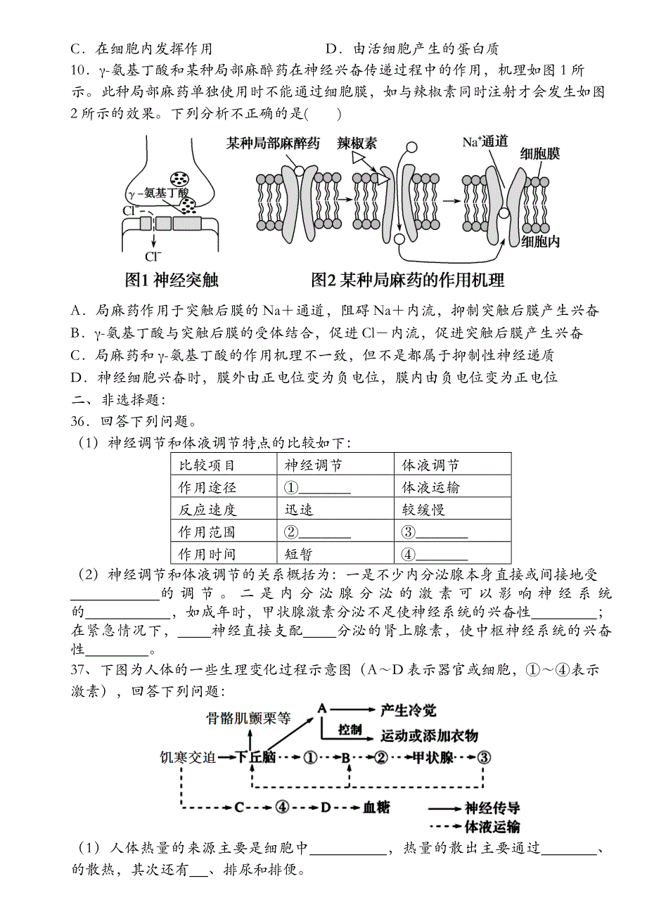 四川自贡市江姐中学2020-2021学年高二第一次月考生物试卷 WORD版含答案.doc_第3页